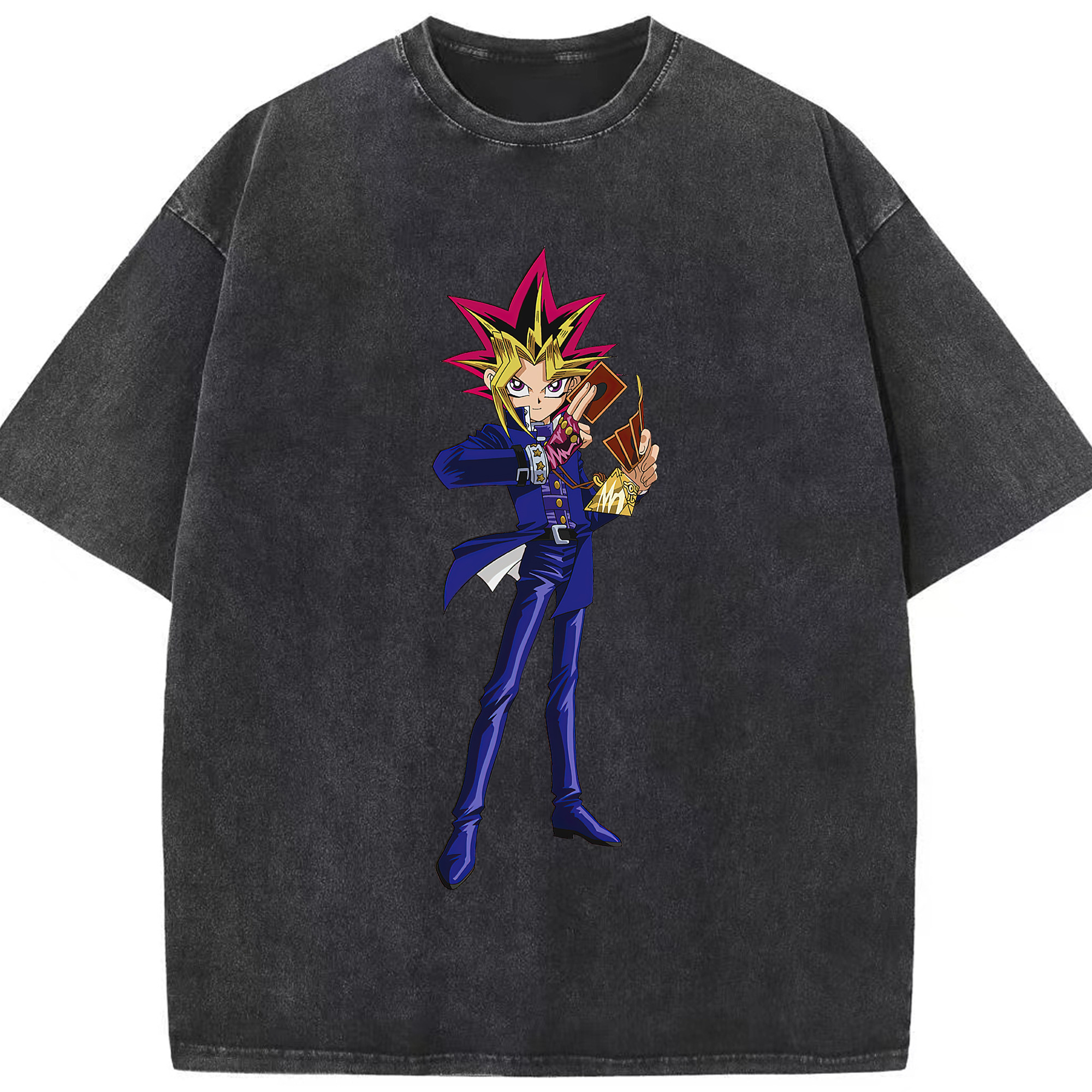 （画像用） 遊☆戯☆王 Yu-Gi-Oh! 綿100% ヴィンテージ風 半袖Tシャツ（フロントプリント）