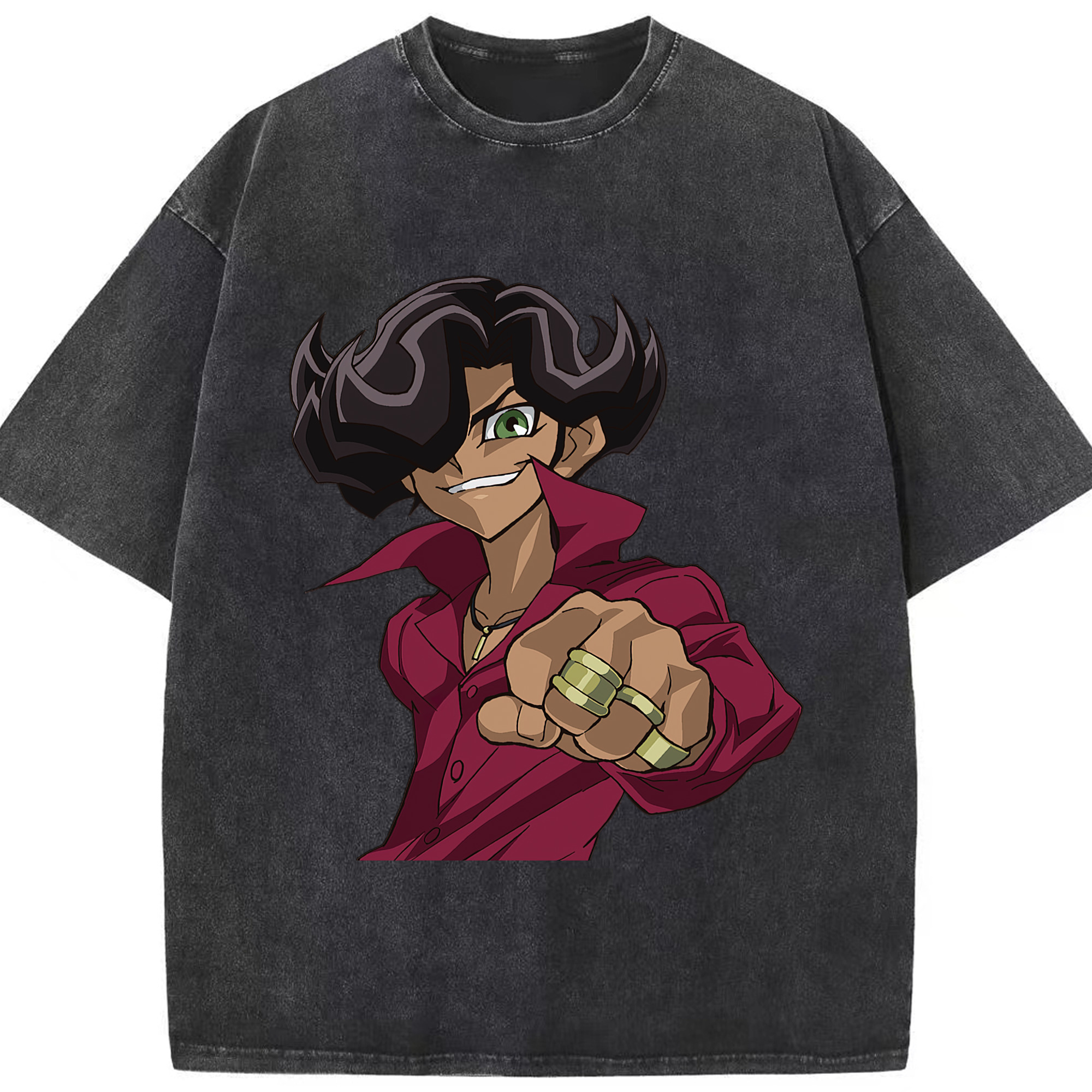 （画像用） 遊☆戯☆王 Yu-Gi-Oh! 綿100% ヴィンテージ風 半袖Tシャツ（フロントプリント）