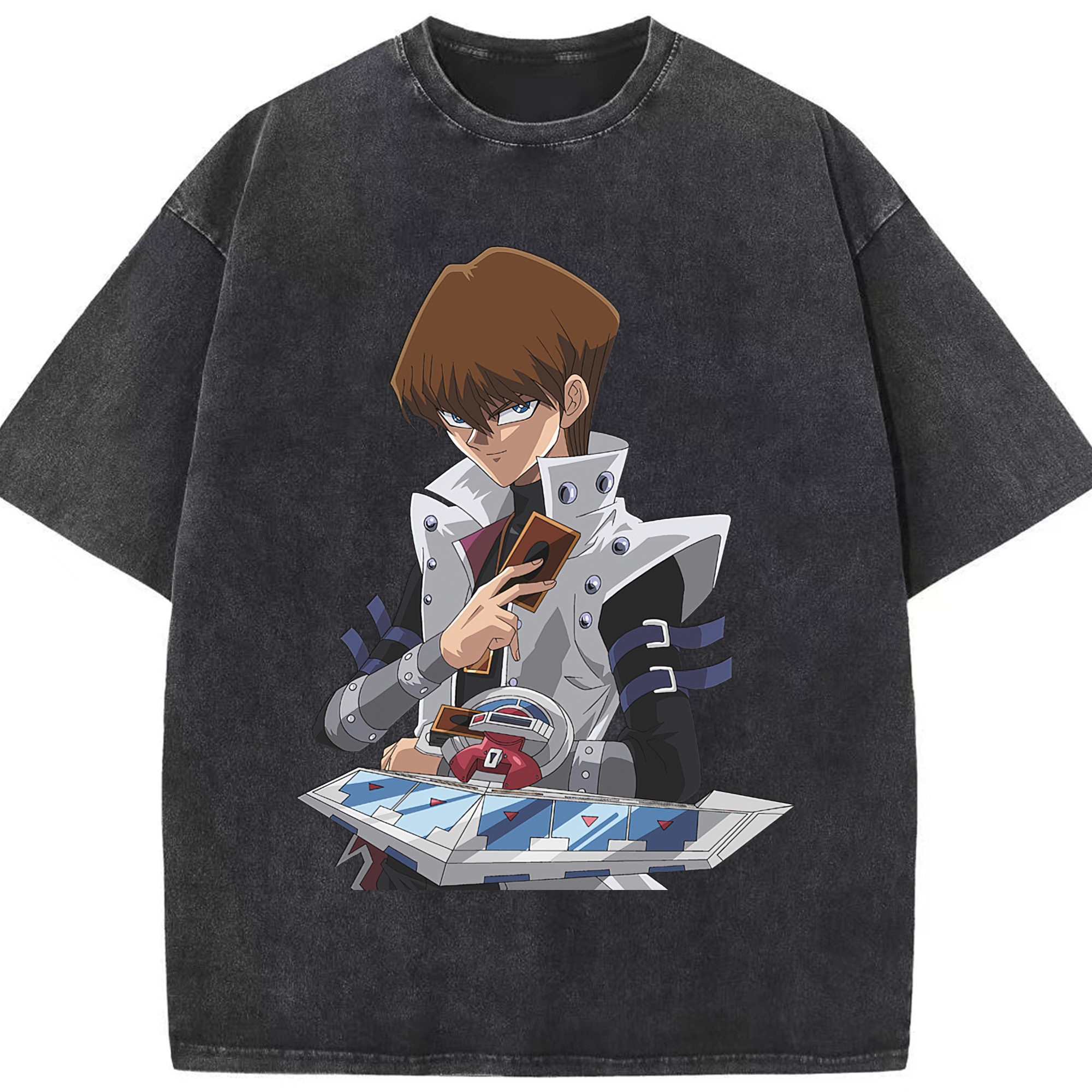 （画像用） 遊☆戯☆王 Yu-Gi-Oh! 綿100% ヴィンテージ風 半袖Tシャツ（フロントプリント）
