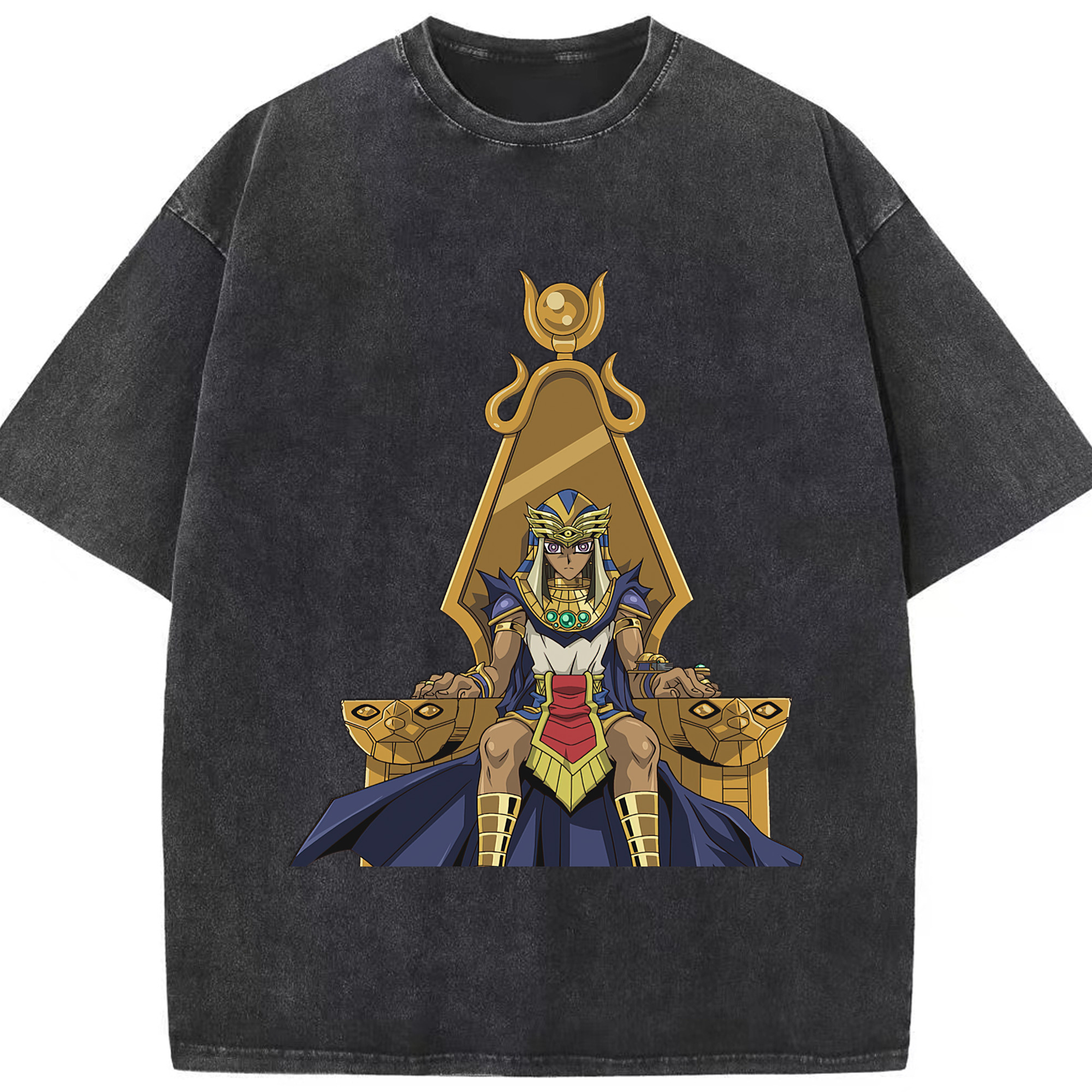 （画像用） 遊☆戯☆王 Yu-Gi-Oh! 綿100% ヴィンテージ風 半袖Tシャツ（フロントプリント）