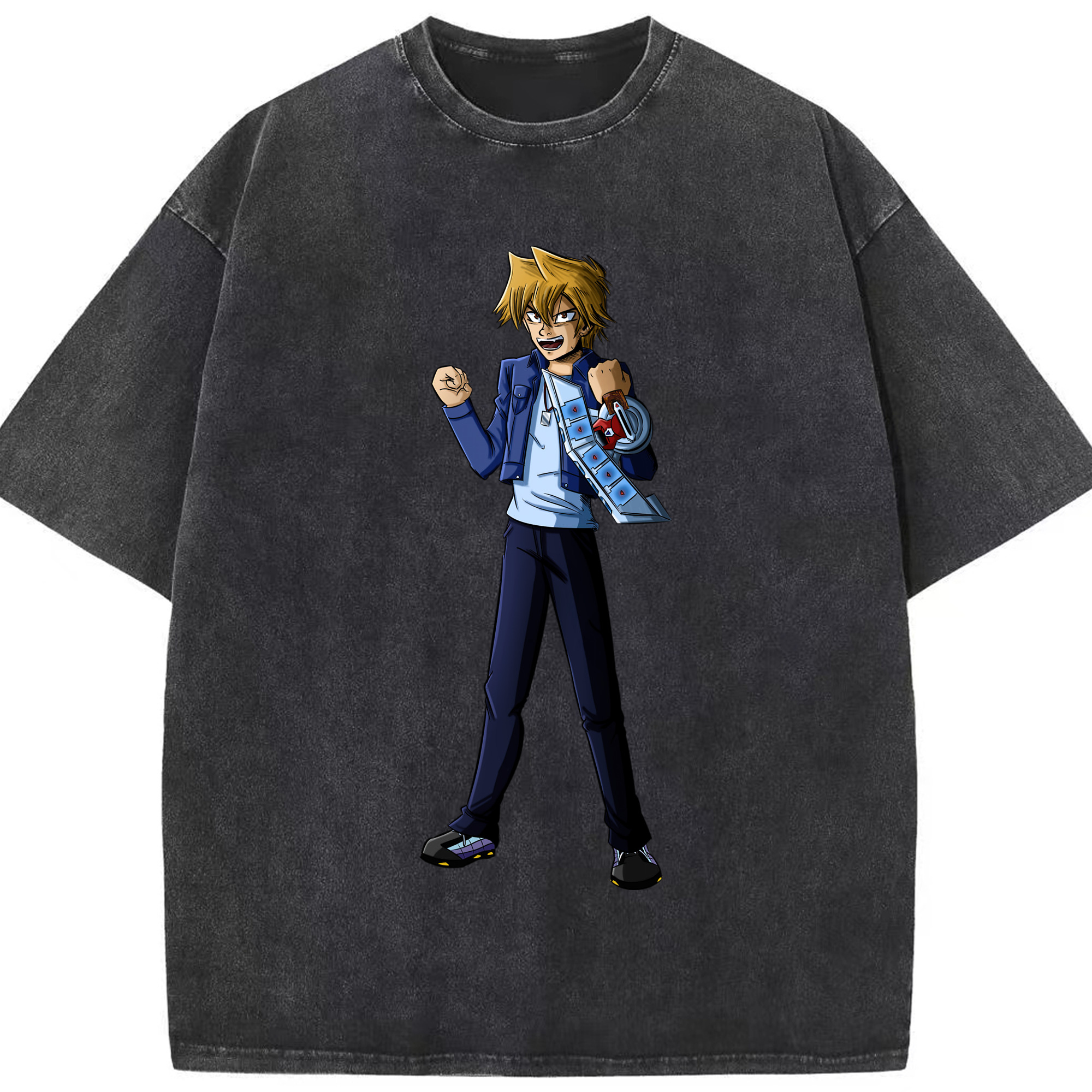 （画像用） 遊☆戯☆王 Yu-Gi-Oh! 綿100% ヴィンテージ風 半袖Tシャツ（フロントプリント）