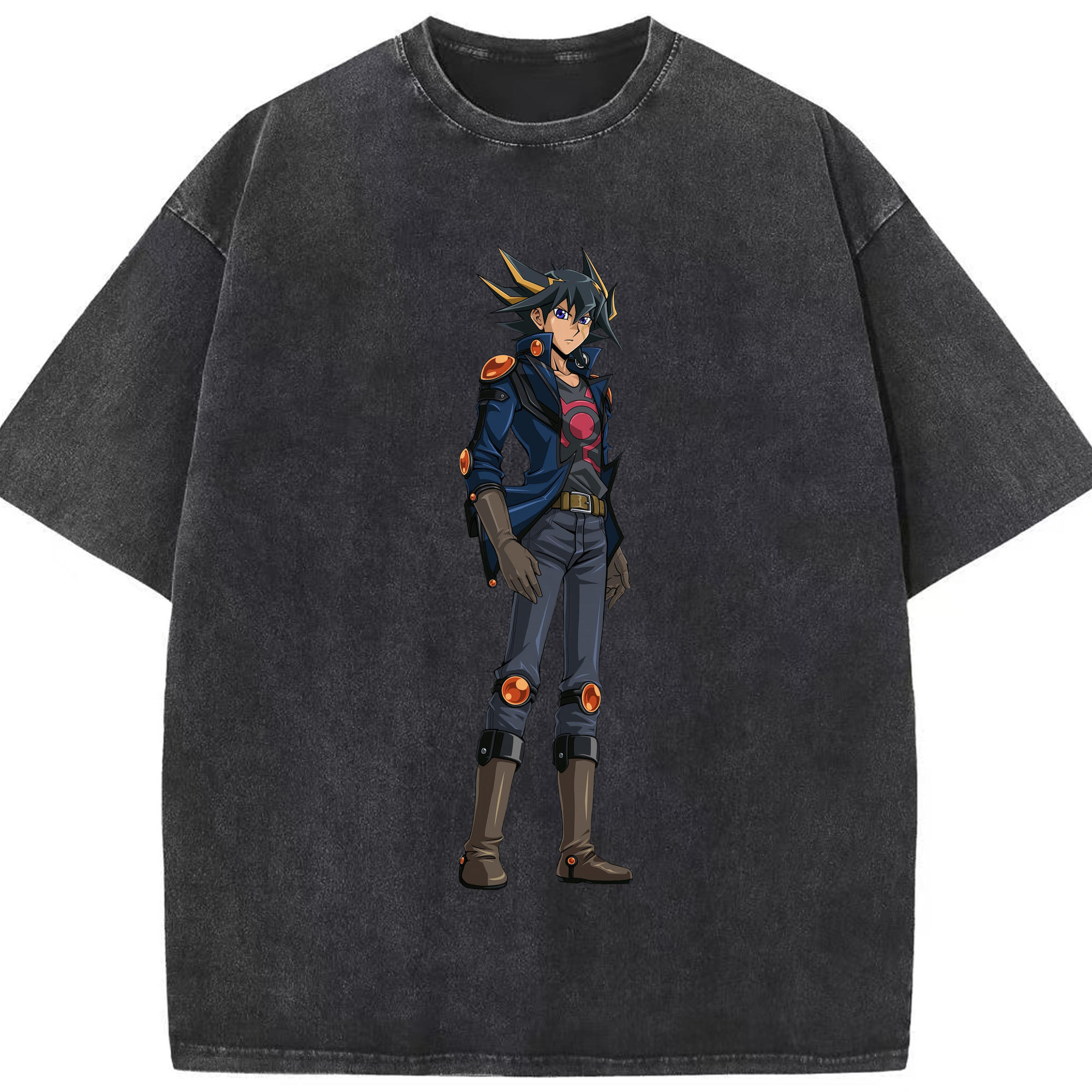 （画像用） 遊☆戯☆王 Yu-Gi-Oh! 綿100% ヴィンテージ風 半袖Tシャツ（フロントプリント）