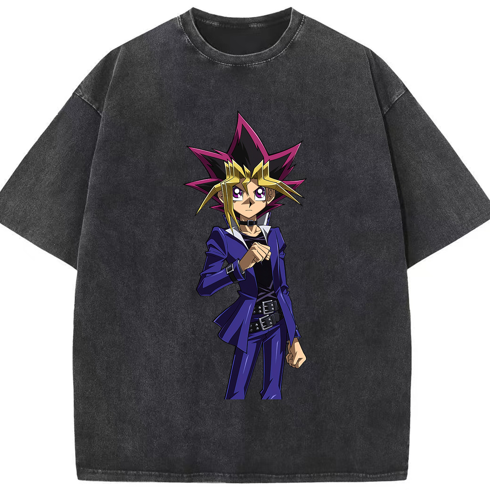 （画像用） 遊☆戯☆王 Yu-Gi-Oh! 綿100% ヴィンテージ風 半袖Tシャツ（フロントプリント）