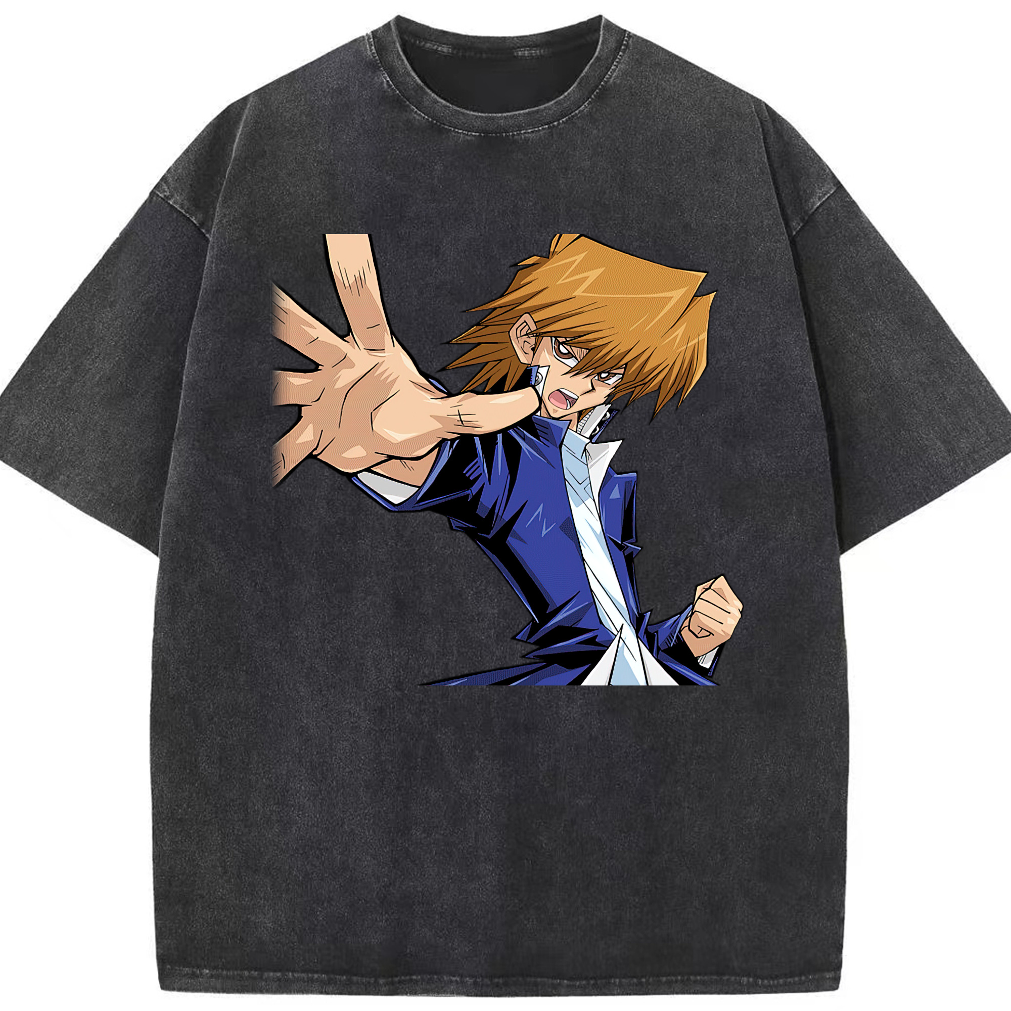 （画像用） 遊☆戯☆王 Yu-Gi-Oh! 綿100% ヴィンテージ風 半袖Tシャツ（フロントプリント）