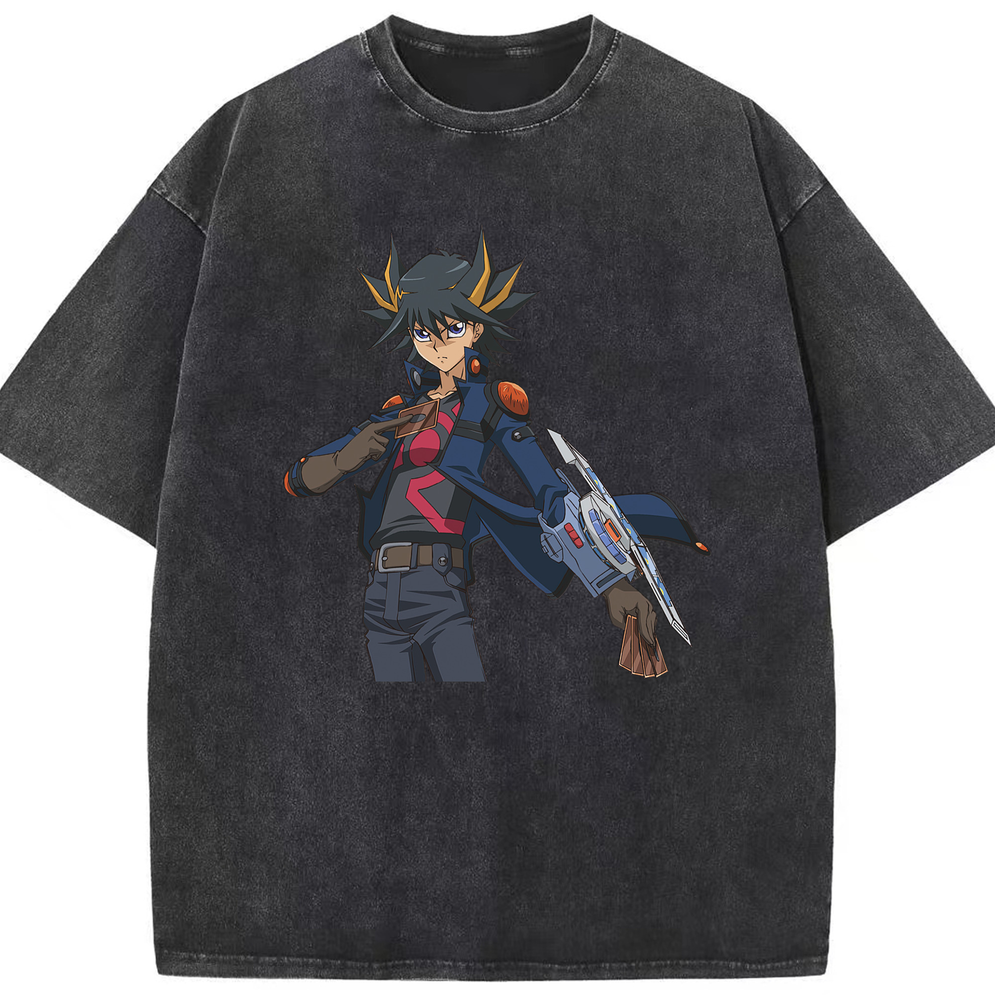 （画像用） 遊☆戯☆王 Yu-Gi-Oh! 綿100% ヴィンテージ風 半袖Tシャツ（フロントプリント）