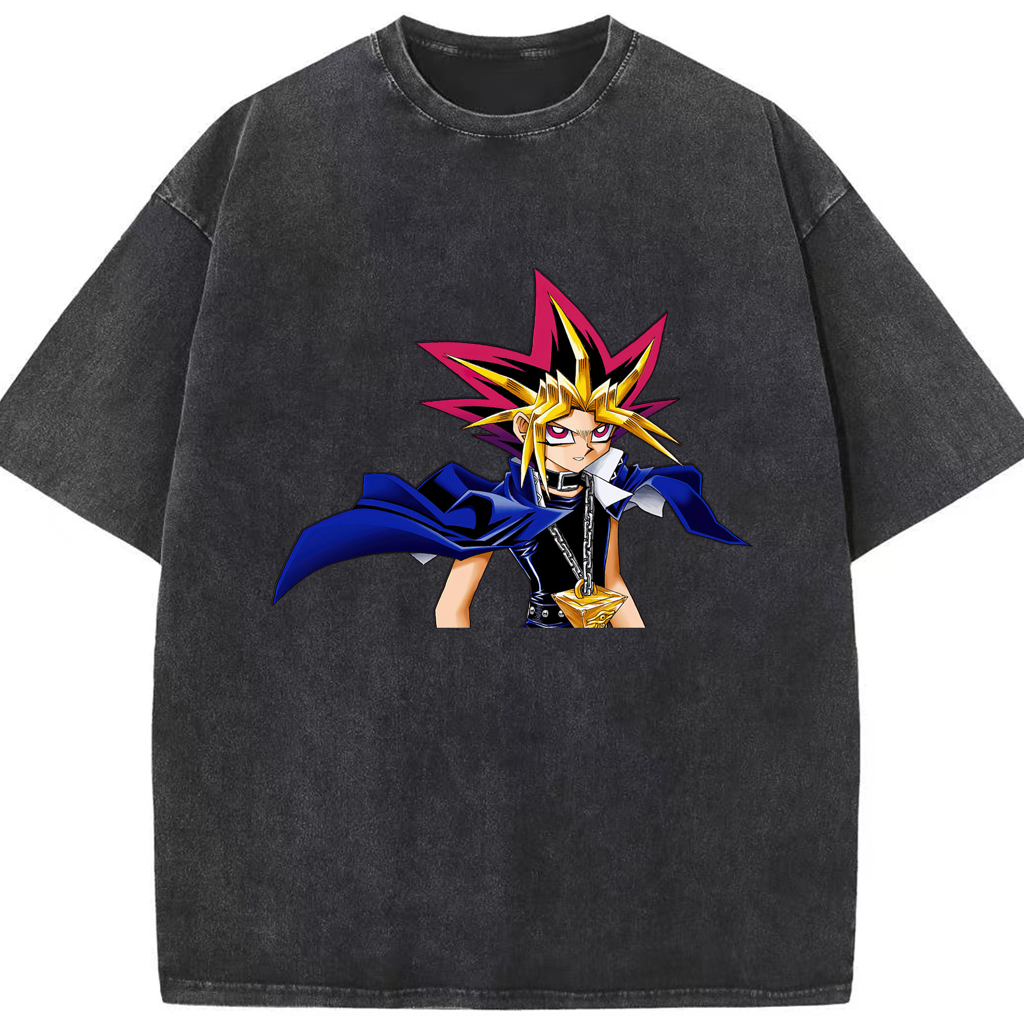 （画像用） 遊☆戯☆王 Yu-Gi-Oh! 綿100% ヴィンテージ風 半袖Tシャツ（フロントプリント）