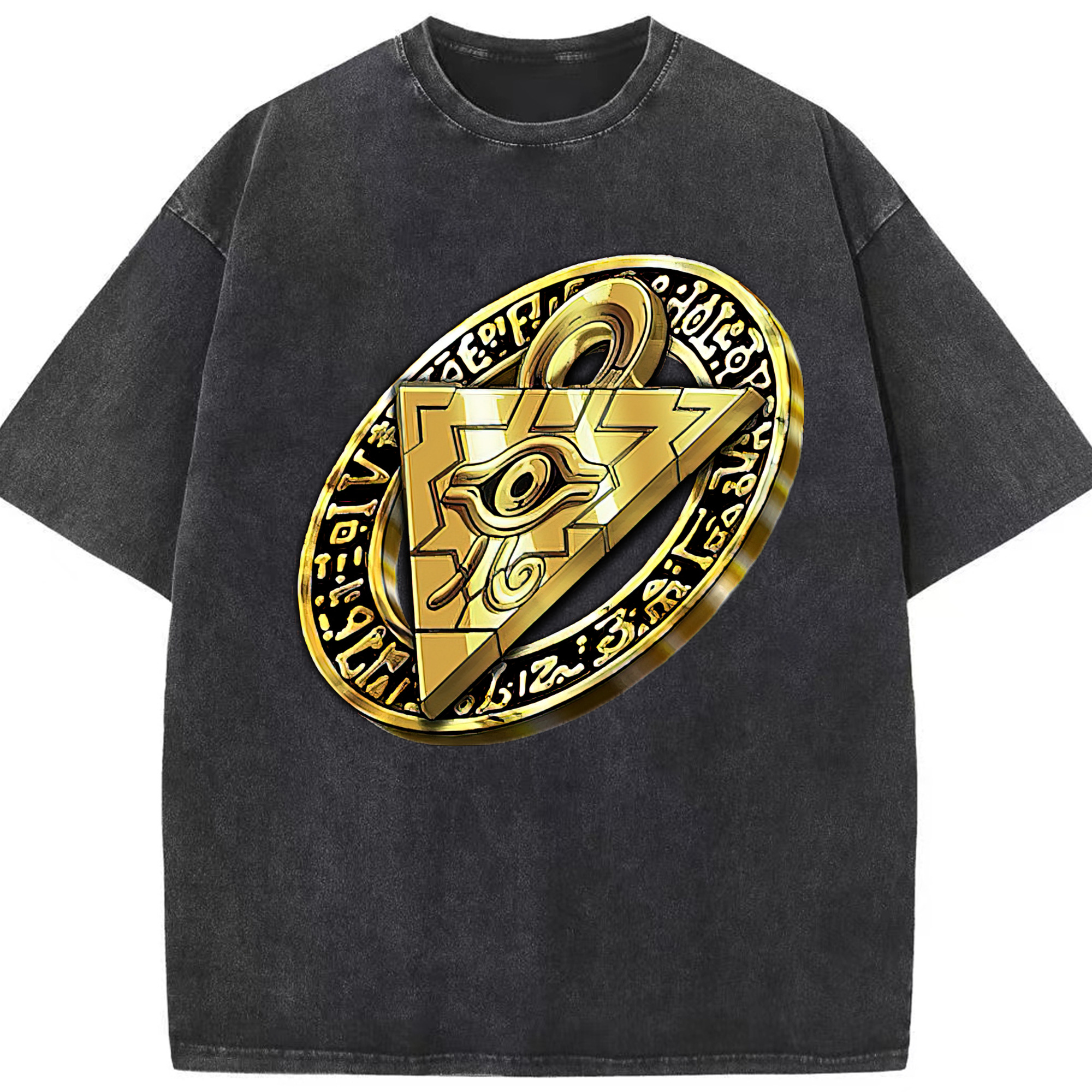 （画像用） 遊☆戯☆王 Yu-Gi-Oh! 綿100% ヴィンテージ風 半袖Tシャツ（フロントプリント）