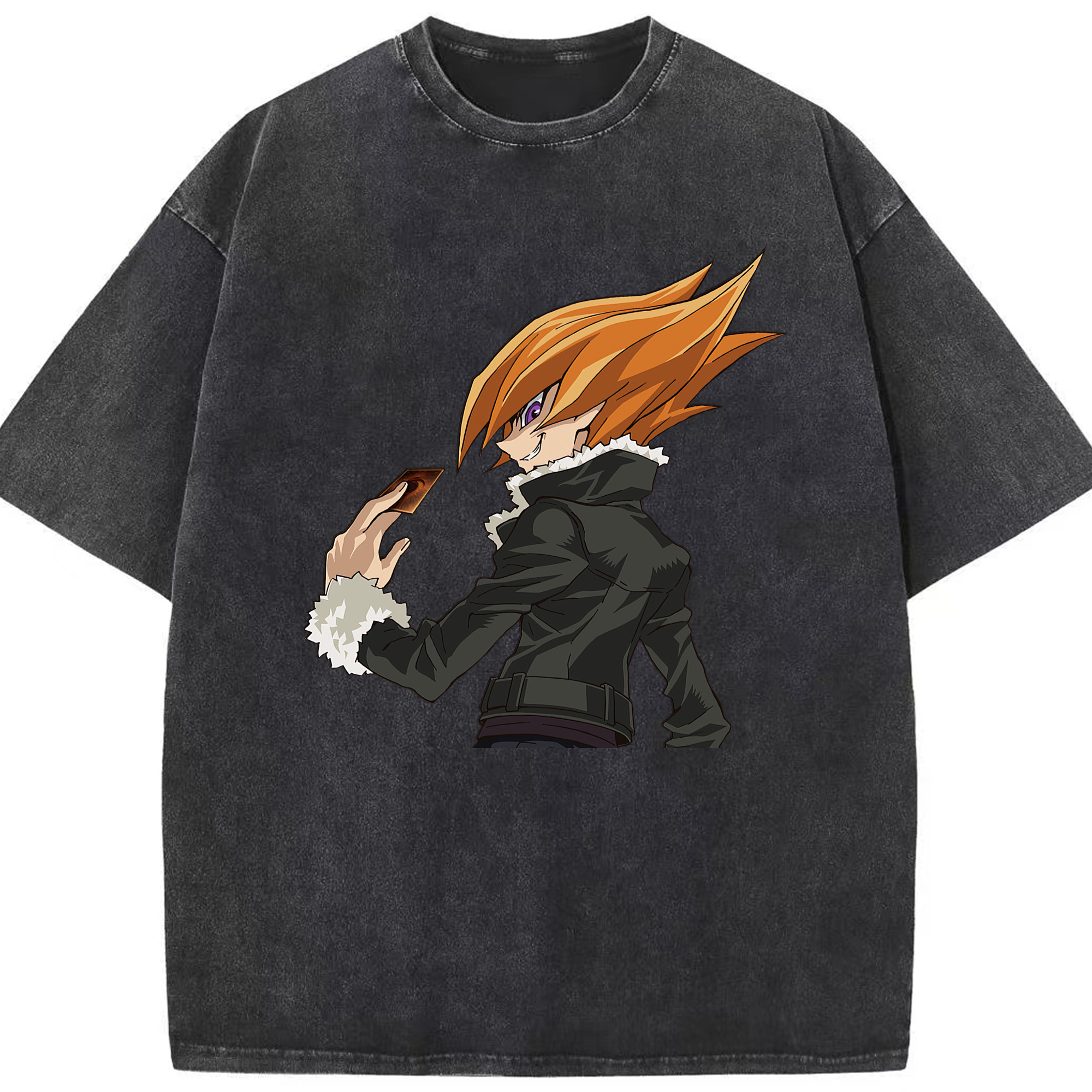（画像用） 遊☆戯☆王 Yu-Gi-Oh! 綿100% ヴィンテージ風 半袖Tシャツ（フロントプリント）