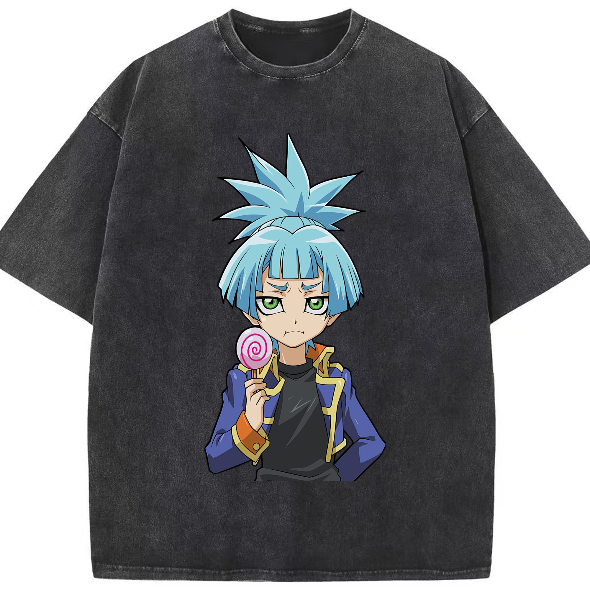 （画像用） 遊☆戯☆王 Yu-Gi-Oh! 綿100% ヴィンテージ風 半袖Tシャツ（フロントプリント）
