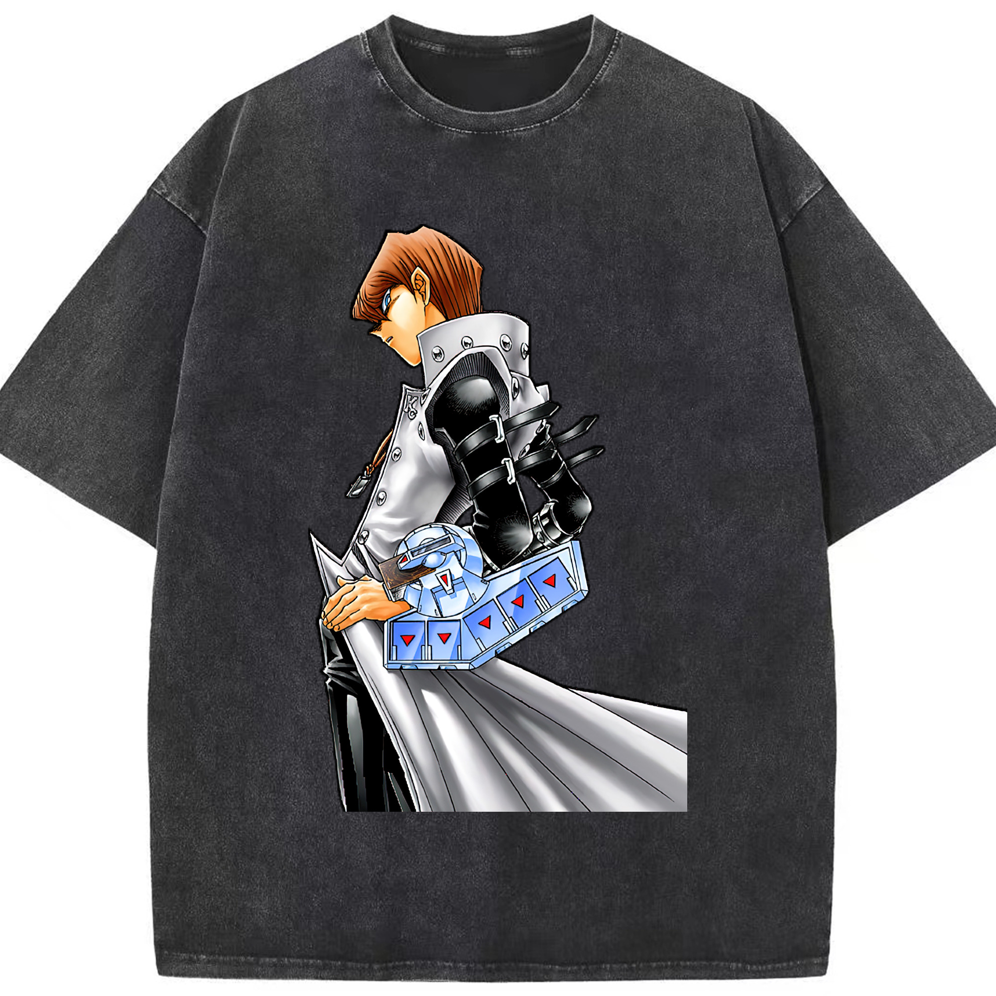 （画像用） 遊☆戯☆王 Yu-Gi-Oh! 綿100% ヴィンテージ風 半袖Tシャツ（フロントプリント）