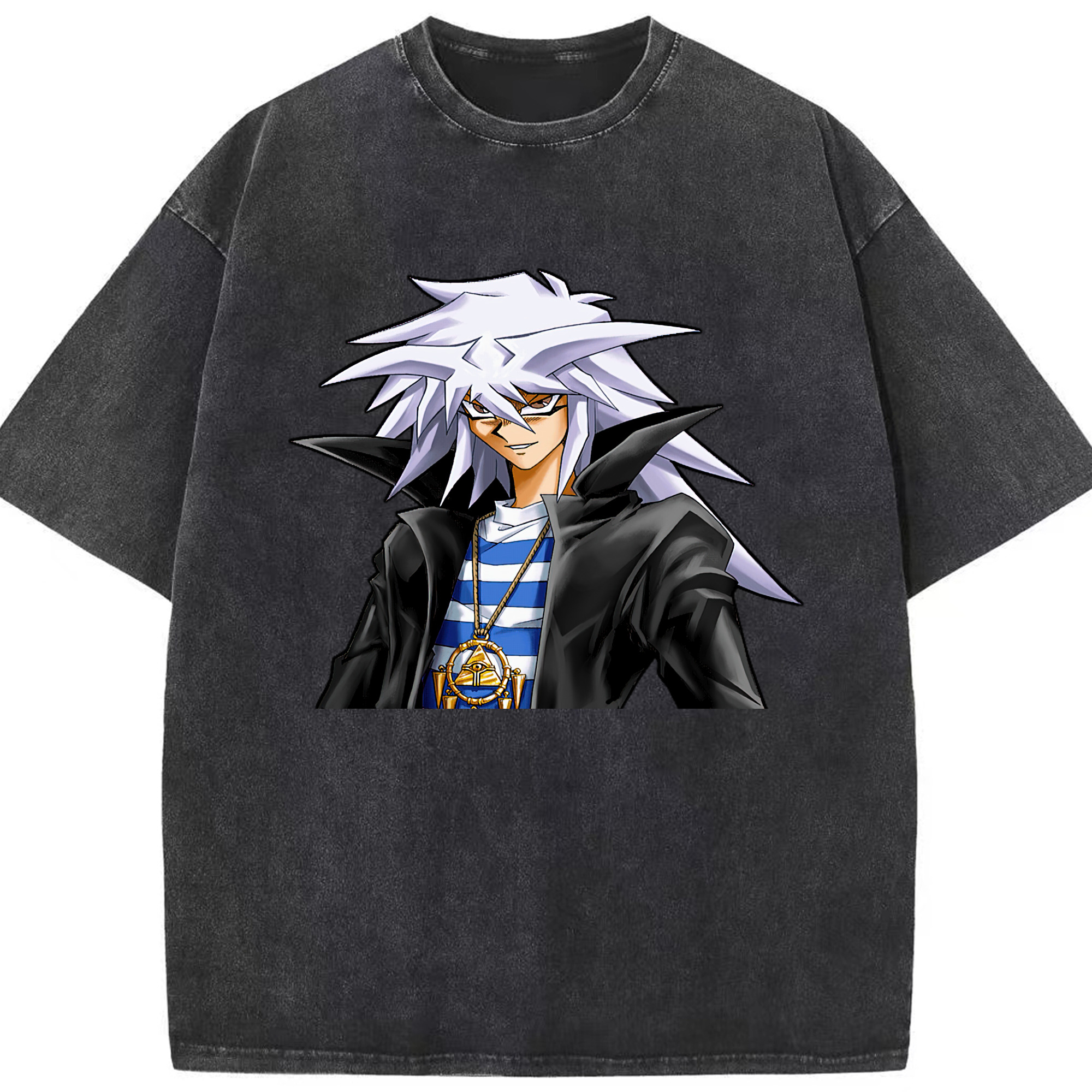（画像用） 遊☆戯☆王 Yu-Gi-Oh! 綿100% ヴィンテージ風 半袖Tシャツ（フロントプリント）