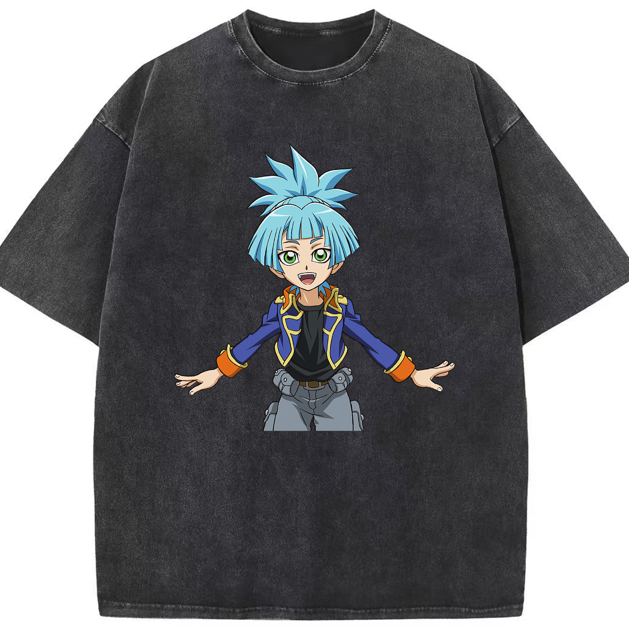 （画像用） 遊☆戯☆王 Yu-Gi-Oh! 綿100% ヴィンテージ風 半袖Tシャツ（フロントプリント）