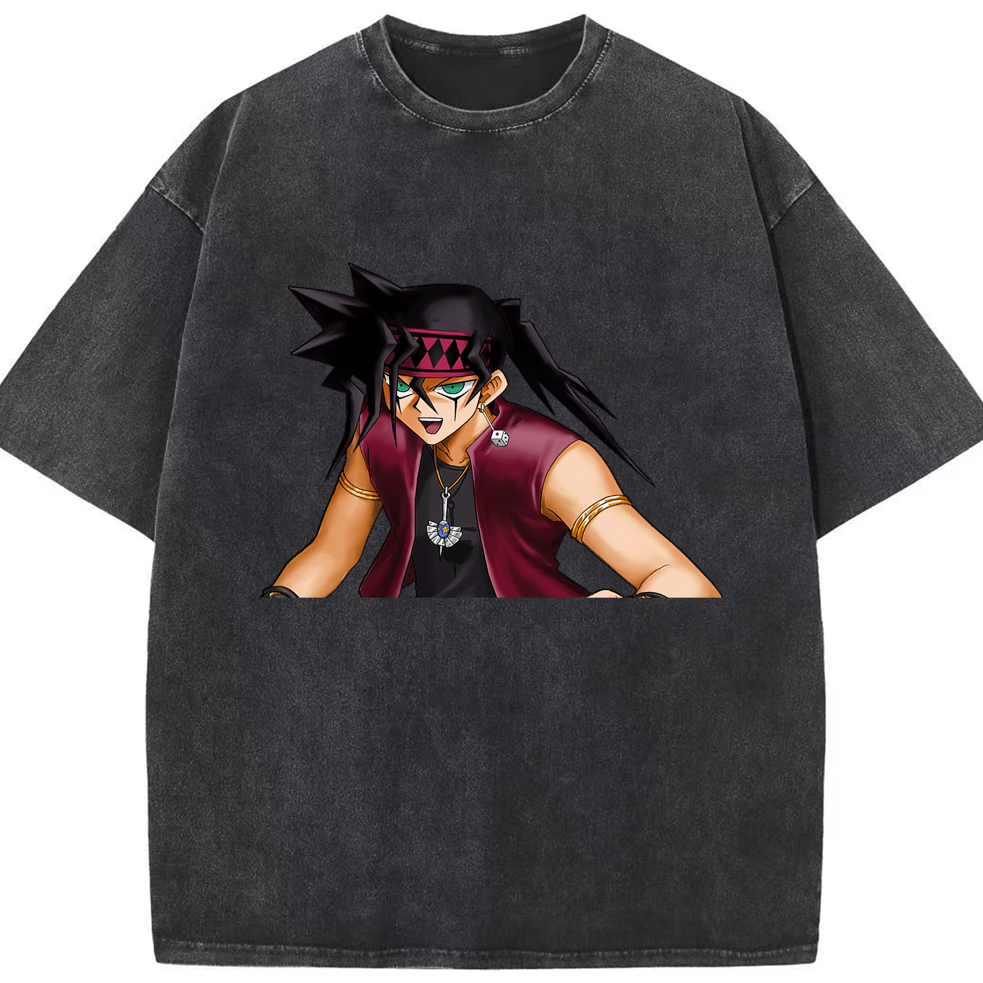 （画像用） 遊☆戯☆王 Yu-Gi-Oh! 綿100% ヴィンテージ風 半袖Tシャツ（フロントプリント）