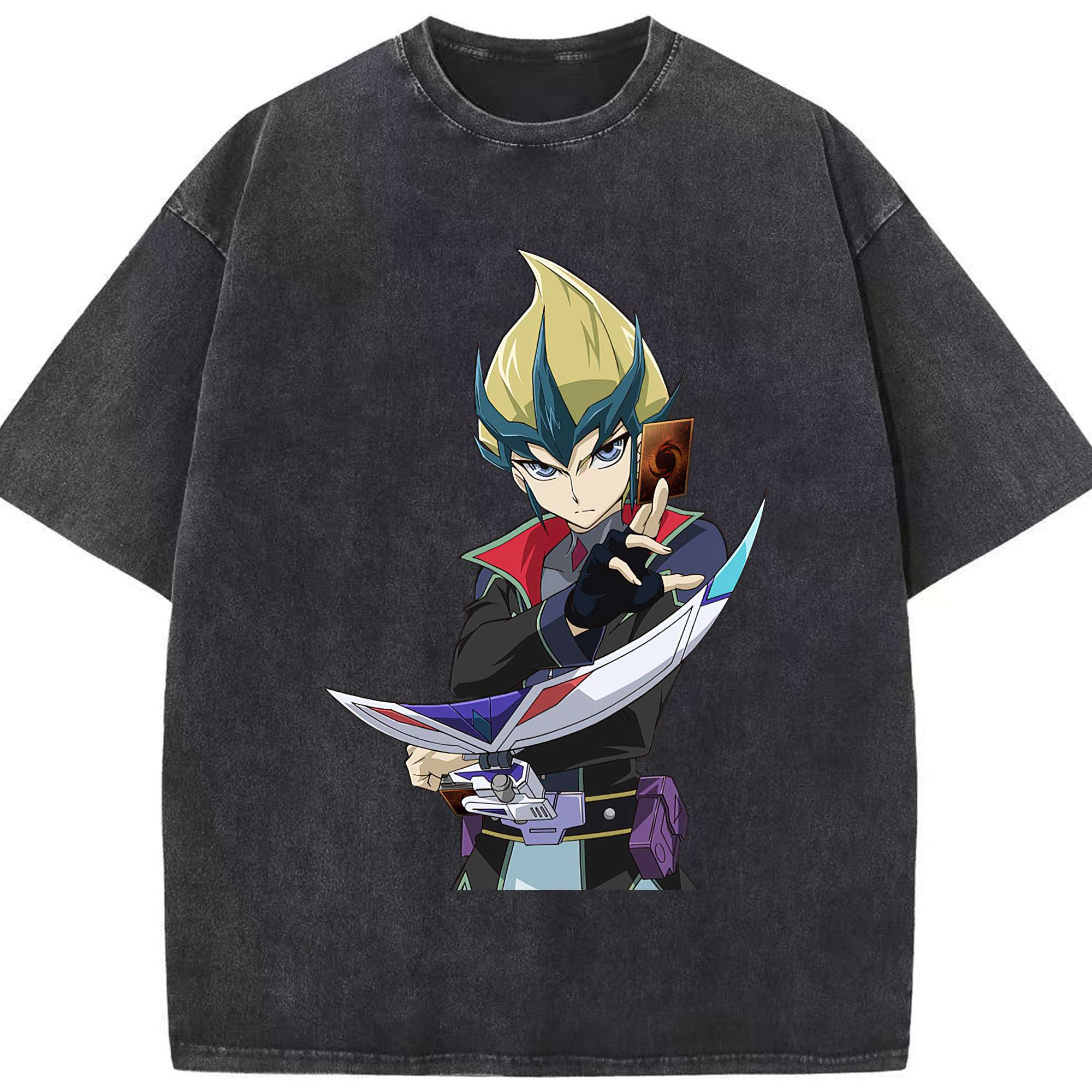 （画像用） 遊☆戯☆王 Yu-Gi-Oh! 綿100% ヴィンテージ風 半袖Tシャツ（フロントプリント）