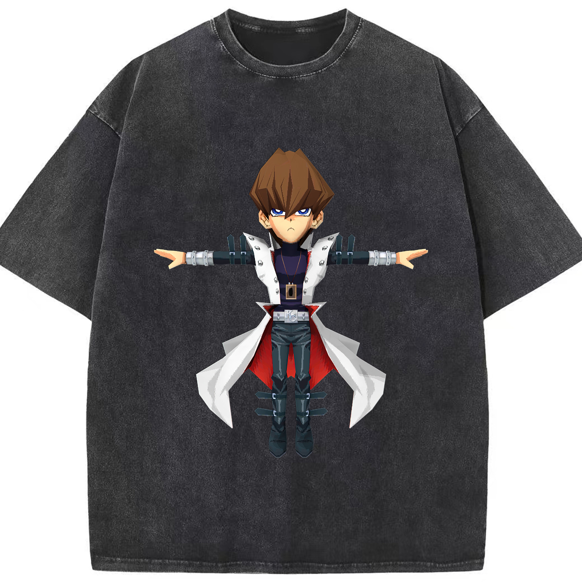 （画像用） 遊☆戯☆王 Yu-Gi-Oh! 綿100% ヴィンテージ風 半袖Tシャツ（フロントプリント）