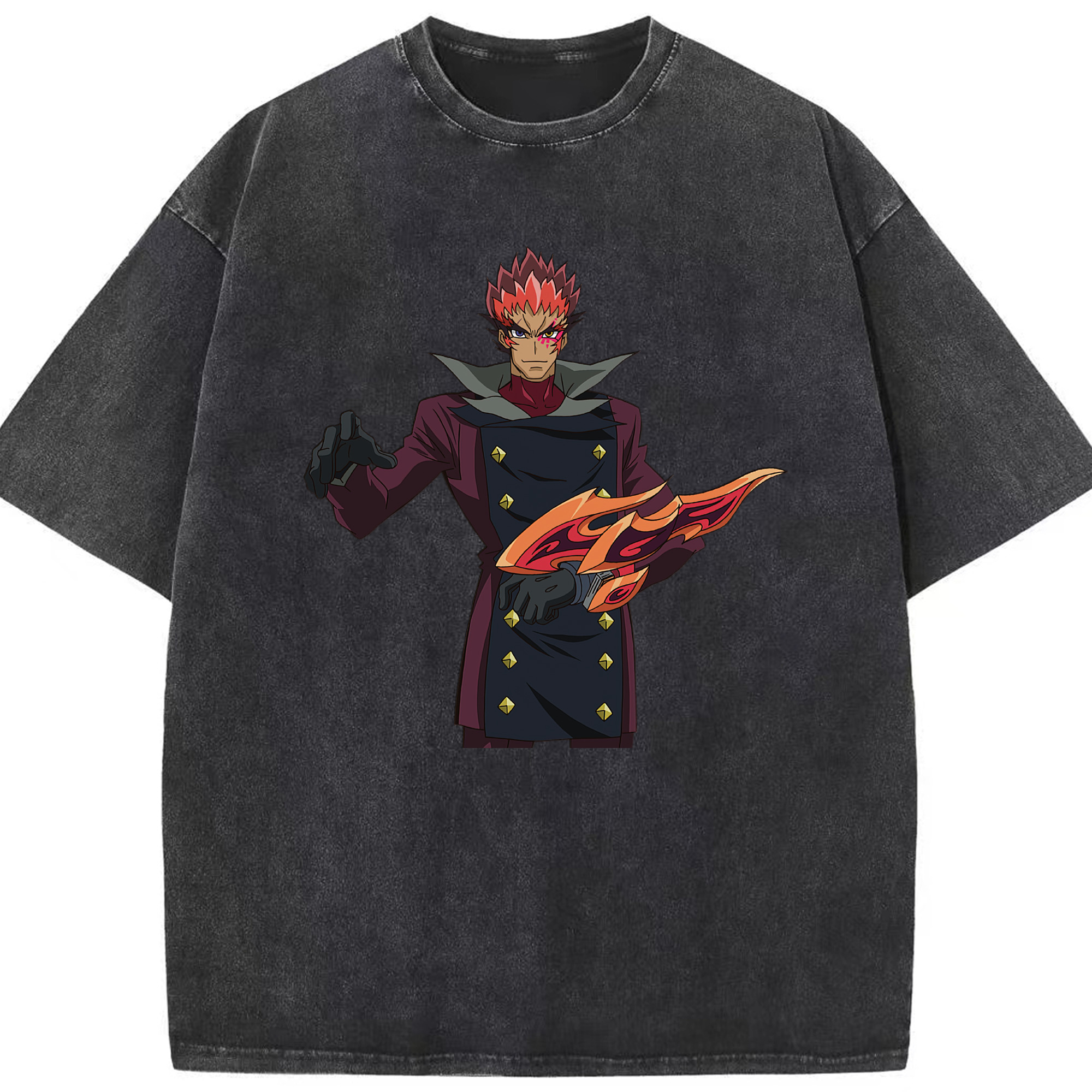 （画像用） 遊☆戯☆王 Yu-Gi-Oh! 綿100% ヴィンテージ風 半袖Tシャツ（フロントプリント）
