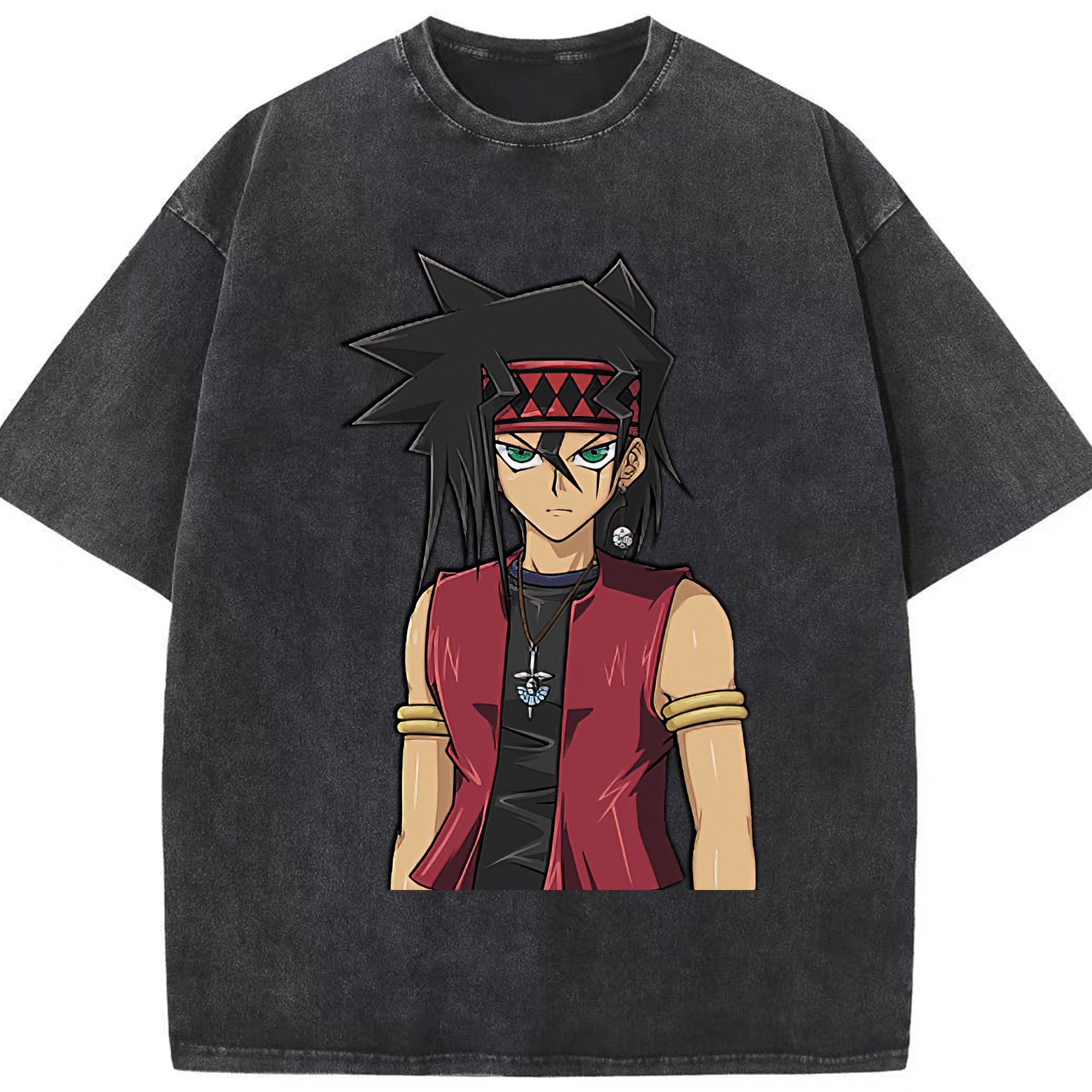 （画像用） 遊☆戯☆王 Yu-Gi-Oh! 綿100% ヴィンテージ風 半袖Tシャツ（フロントプリント）