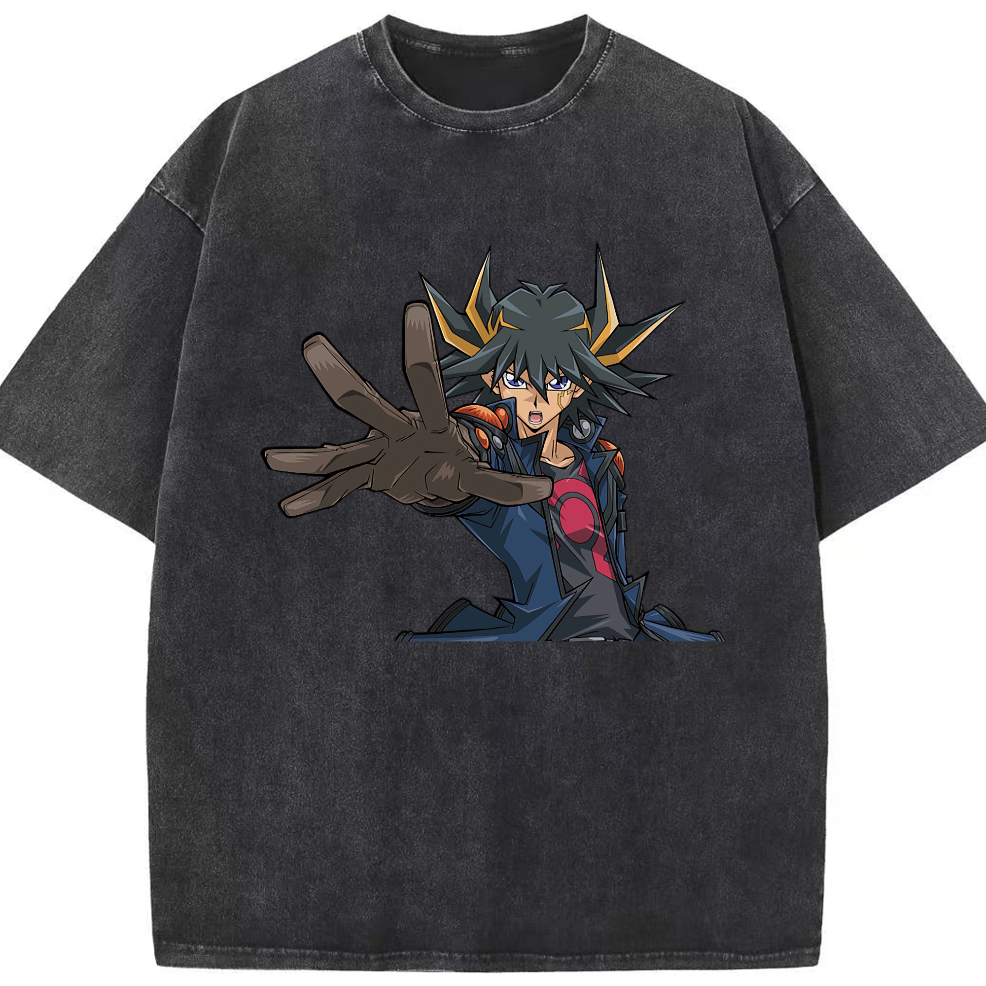 （画像用） 遊☆戯☆王 Yu-Gi-Oh! 綿100% ヴィンテージ風 半袖Tシャツ（フロントプリント）
