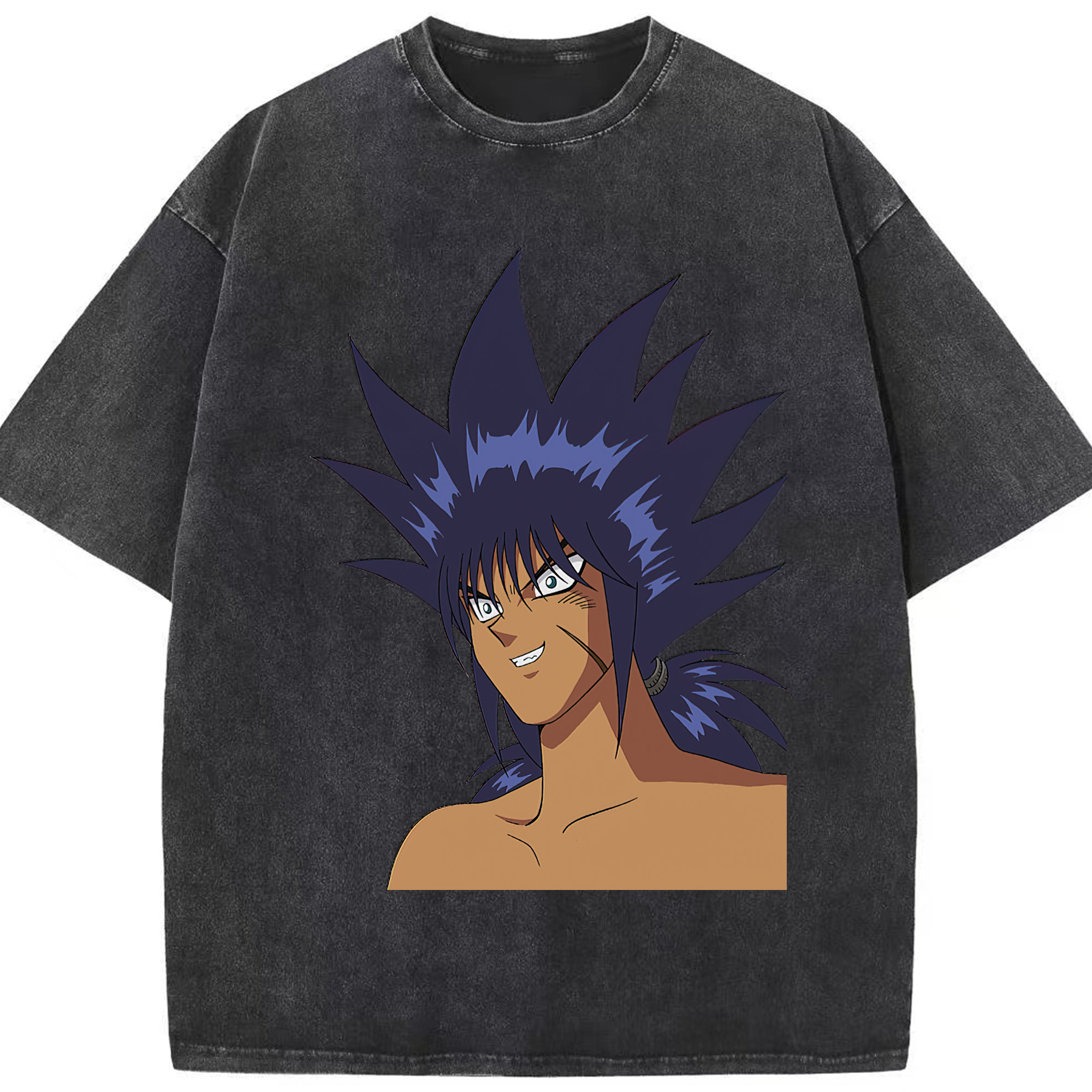 （画像用） 遊☆戯☆王 Yu-Gi-Oh! 綿100% ヴィンテージ風 半袖Tシャツ（フロントプリント）