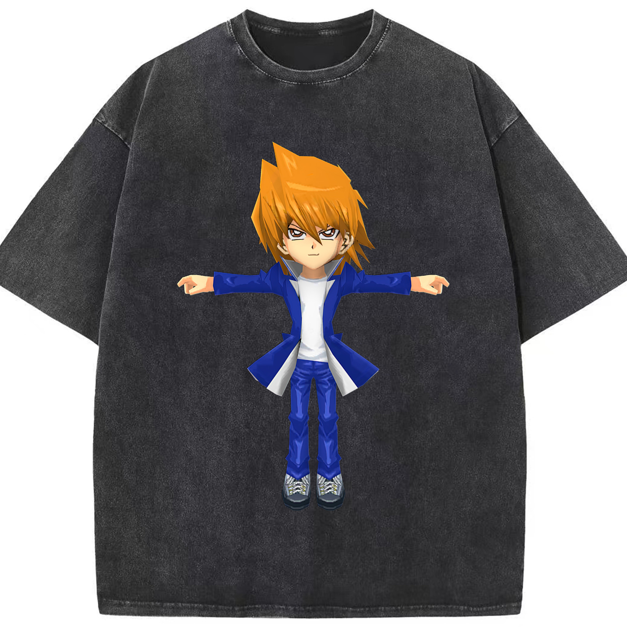 （画像用） 遊☆戯☆王 Yu-Gi-Oh! 綿100% ヴィンテージ風 半袖Tシャツ（フロントプリント）