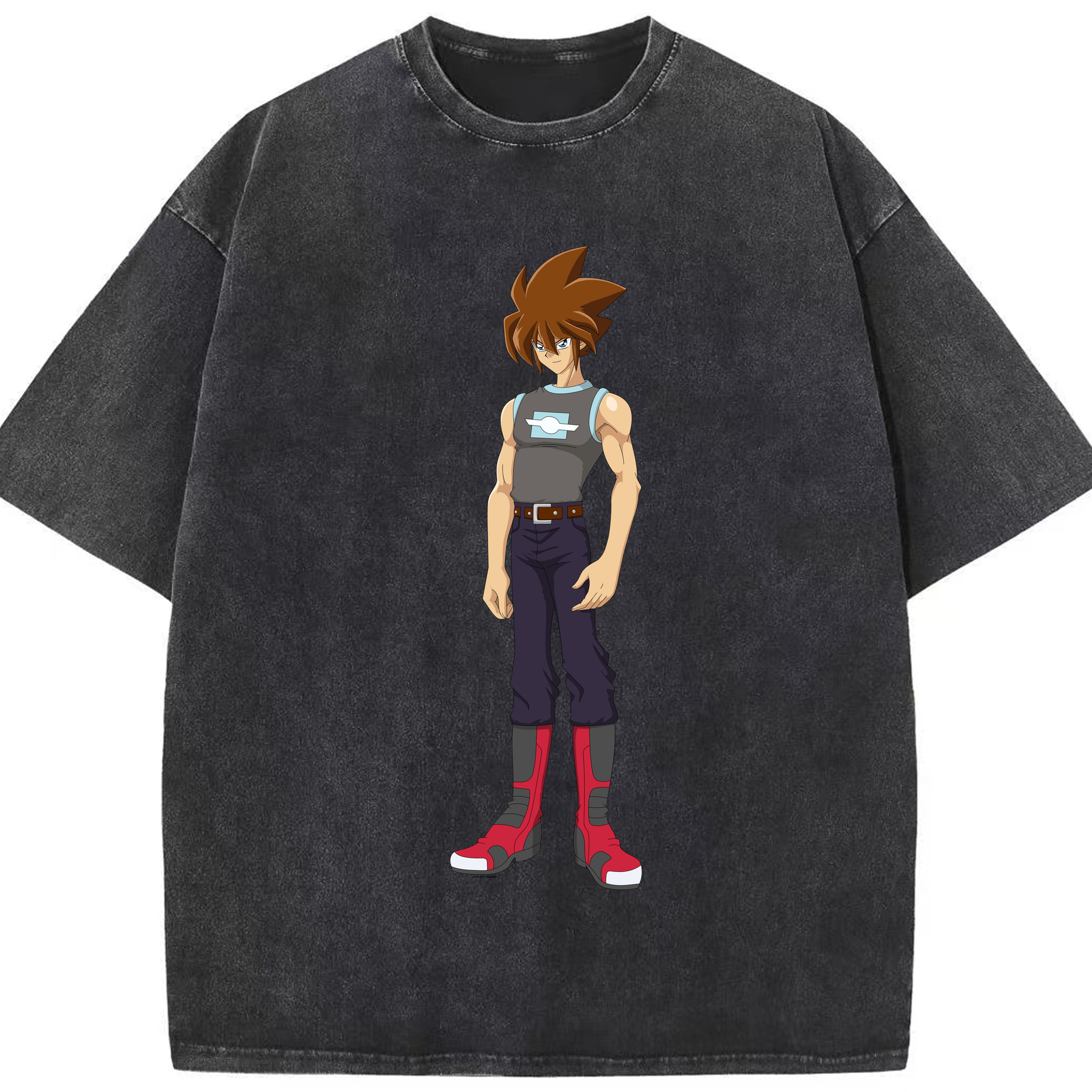 （画像用） 遊☆戯☆王 Yu-Gi-Oh! 綿100% ヴィンテージ風 半袖Tシャツ（フロントプリント）