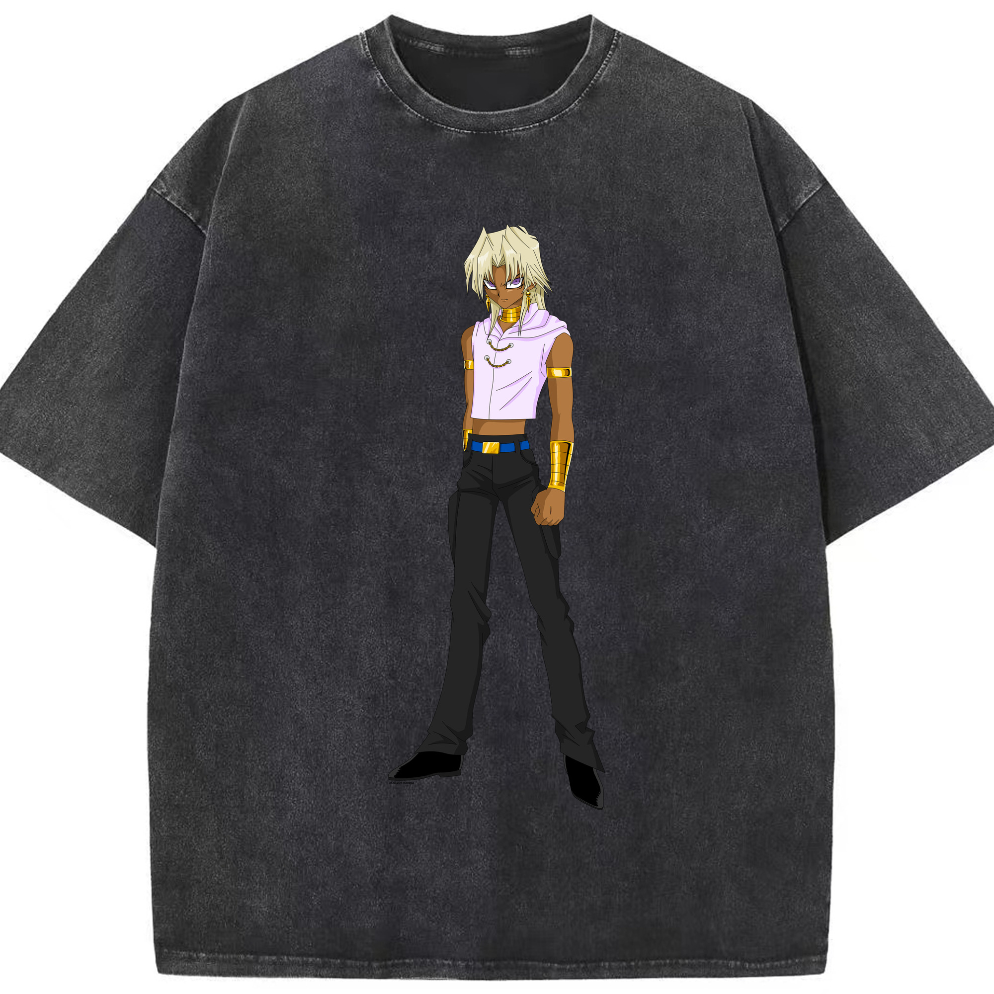 （画像用） 遊☆戯☆王 Yu-Gi-Oh! 綿100% ヴィンテージ風 半袖Tシャツ（フロントプリント）