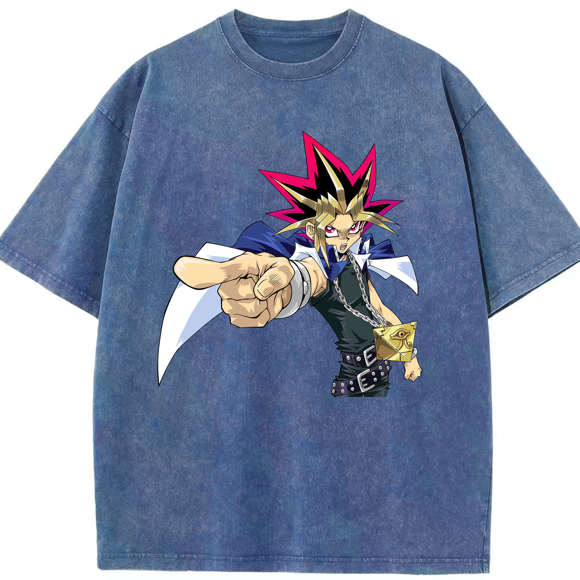 （画像用） 遊☆戯☆王 Yu-Gi-Oh! 綿100% ヴィンテージ風 半袖Tシャツ（フロントプリント）