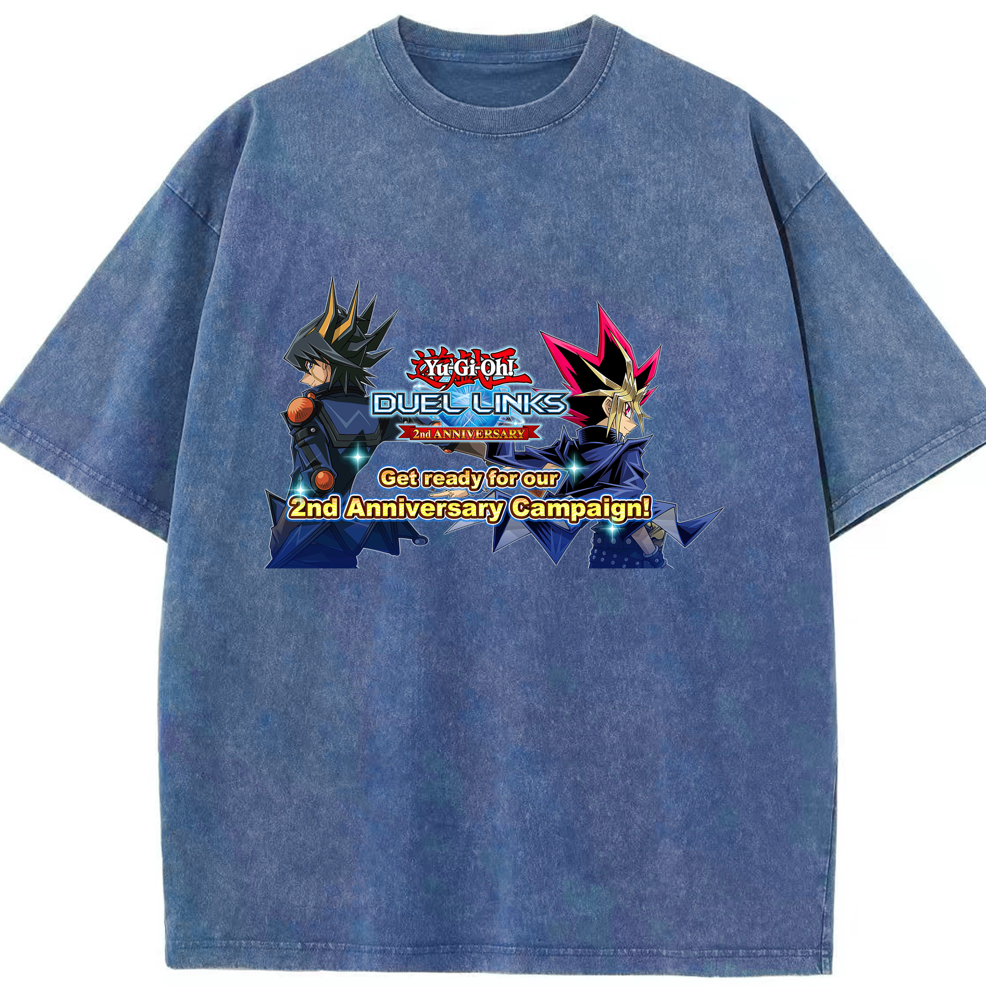 （画像用） 遊☆戯☆王 Yu-Gi-Oh! 綿100% ヴィンテージ風 半袖Tシャツ（フロントプリント）