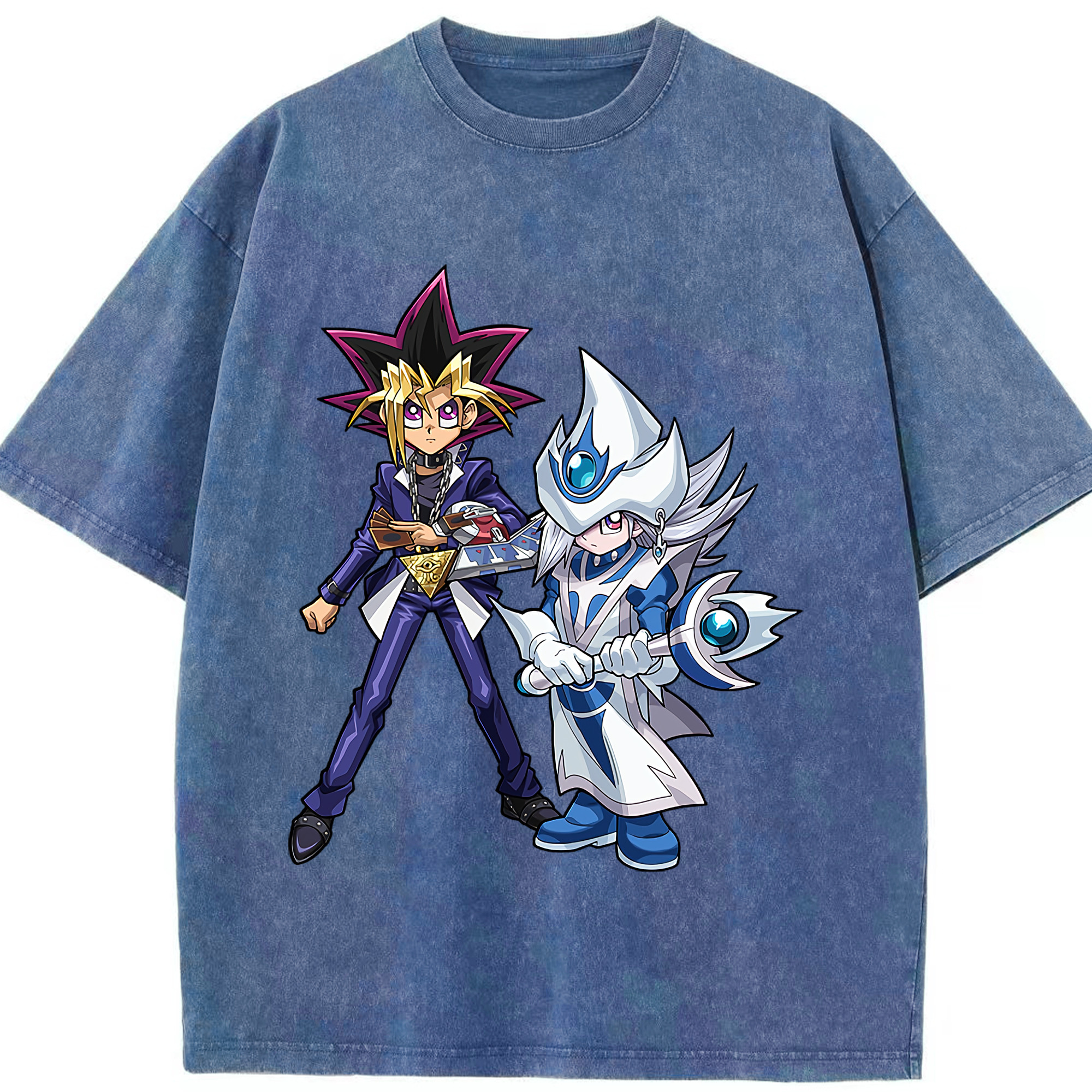 （画像用） 遊☆戯☆王 Yu-Gi-Oh! 綿100% ヴィンテージ風 半袖Tシャツ（フロントプリント）