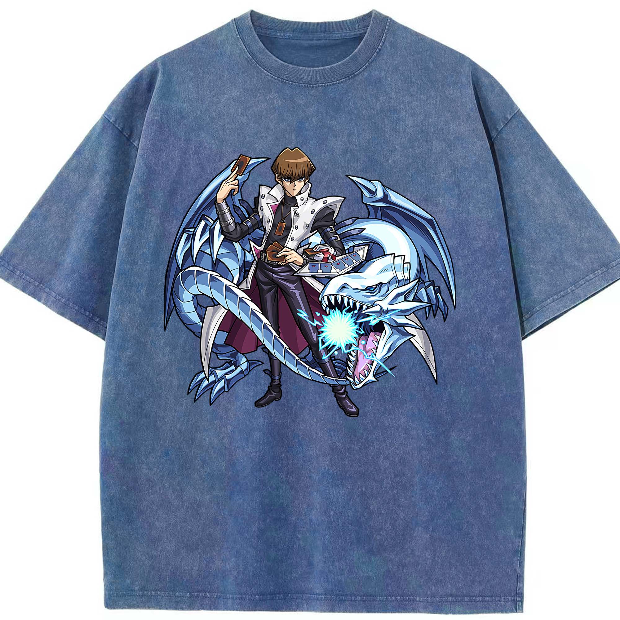 （画像用） 遊☆戯☆王 Yu-Gi-Oh! 綿100% ヴィンテージ風 半袖Tシャツ（フロントプリント）