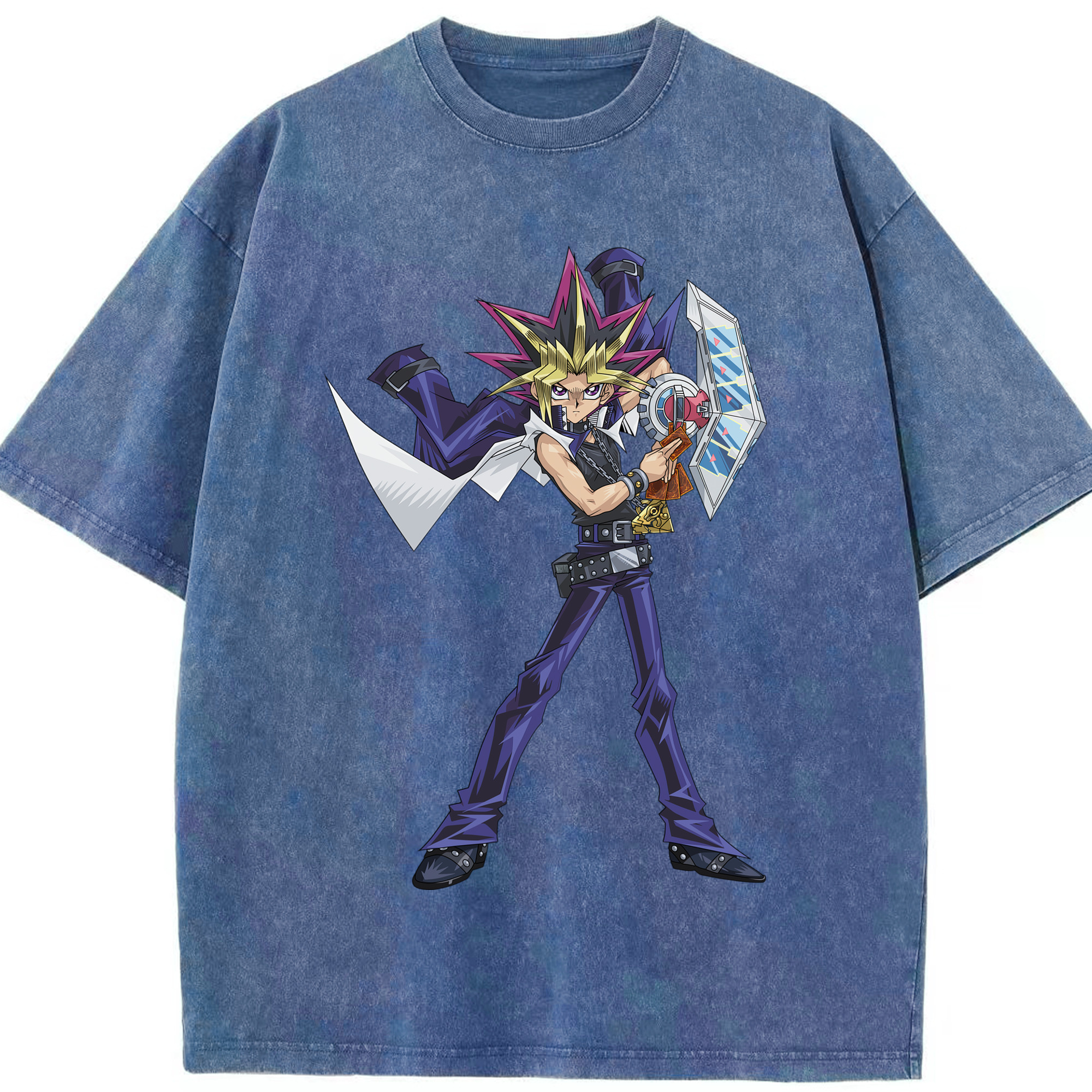 （画像用） 遊☆戯☆王 Yu-Gi-Oh! 綿100% ヴィンテージ風 半袖Tシャツ（フロントプリント）