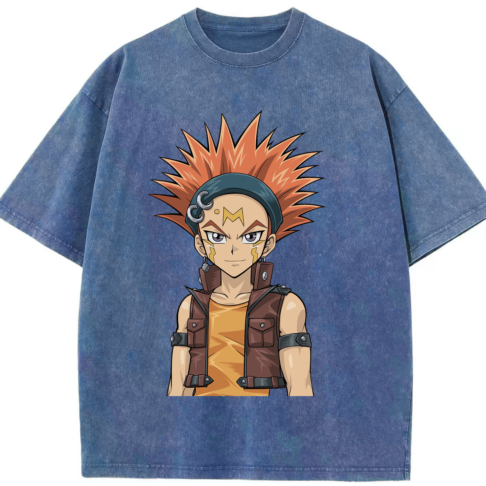（画像用） 遊☆戯☆王 Yu-Gi-Oh! 綿100% ヴィンテージ風 半袖Tシャツ（フロントプリント）