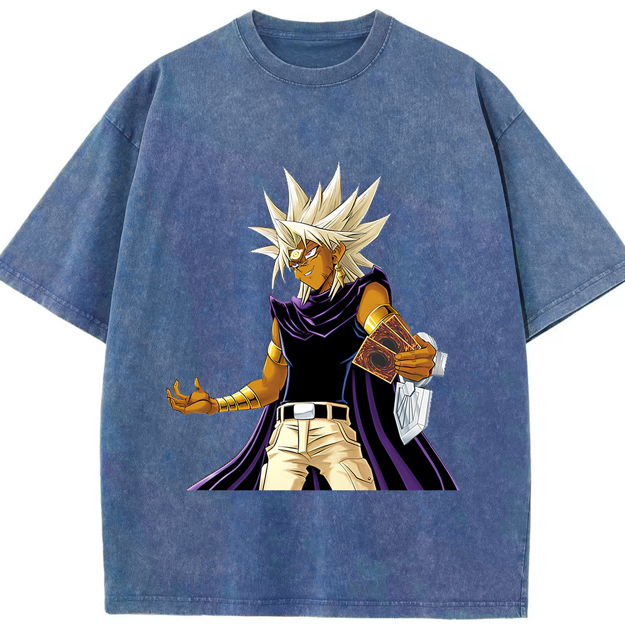 （画像用） 遊☆戯☆王 Yu-Gi-Oh! 綿100% ヴィンテージ風 半袖Tシャツ（フロントプリント）
