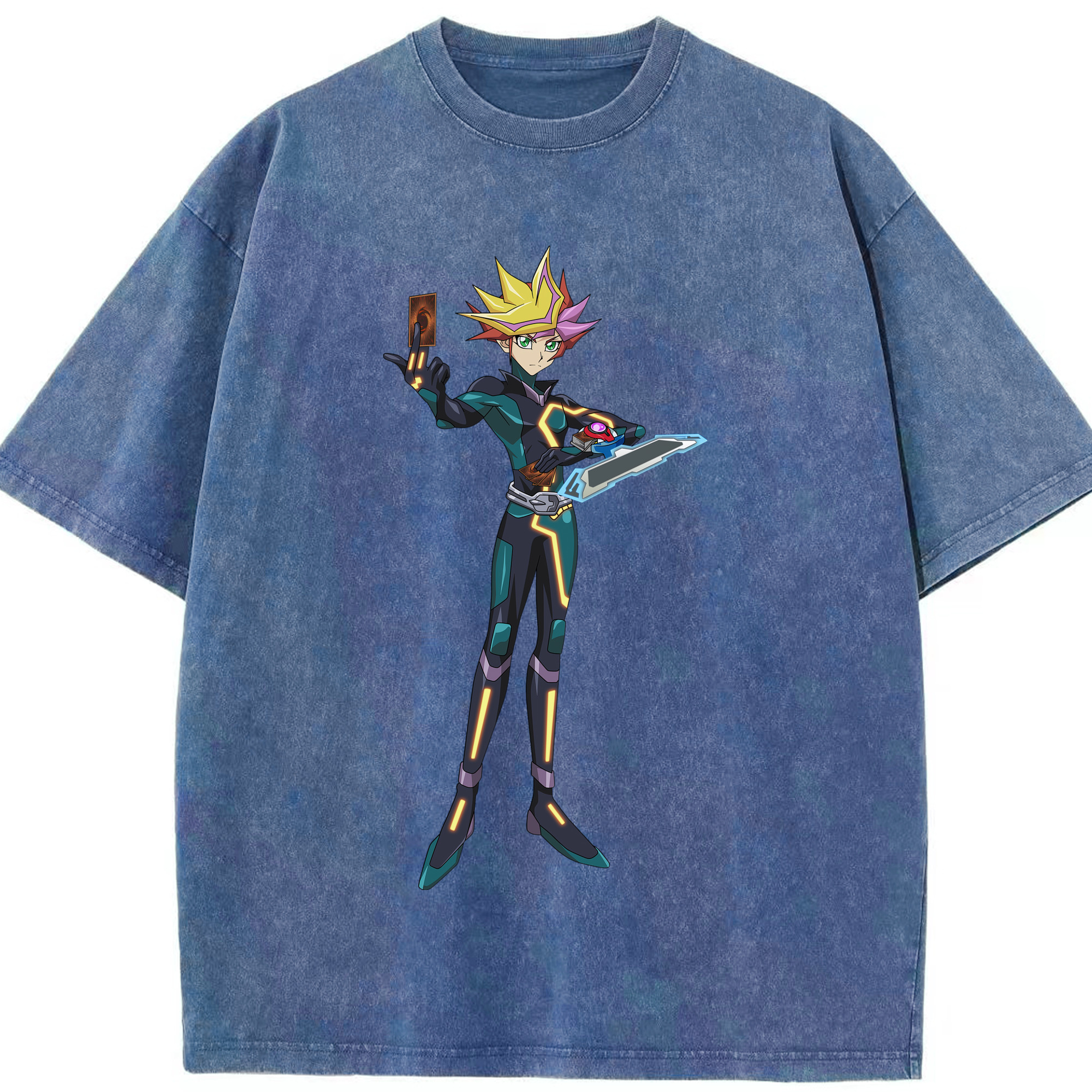 （画像用） 遊☆戯☆王 Yu-Gi-Oh! 綿100% ヴィンテージ風 半袖Tシャツ（フロントプリント）
