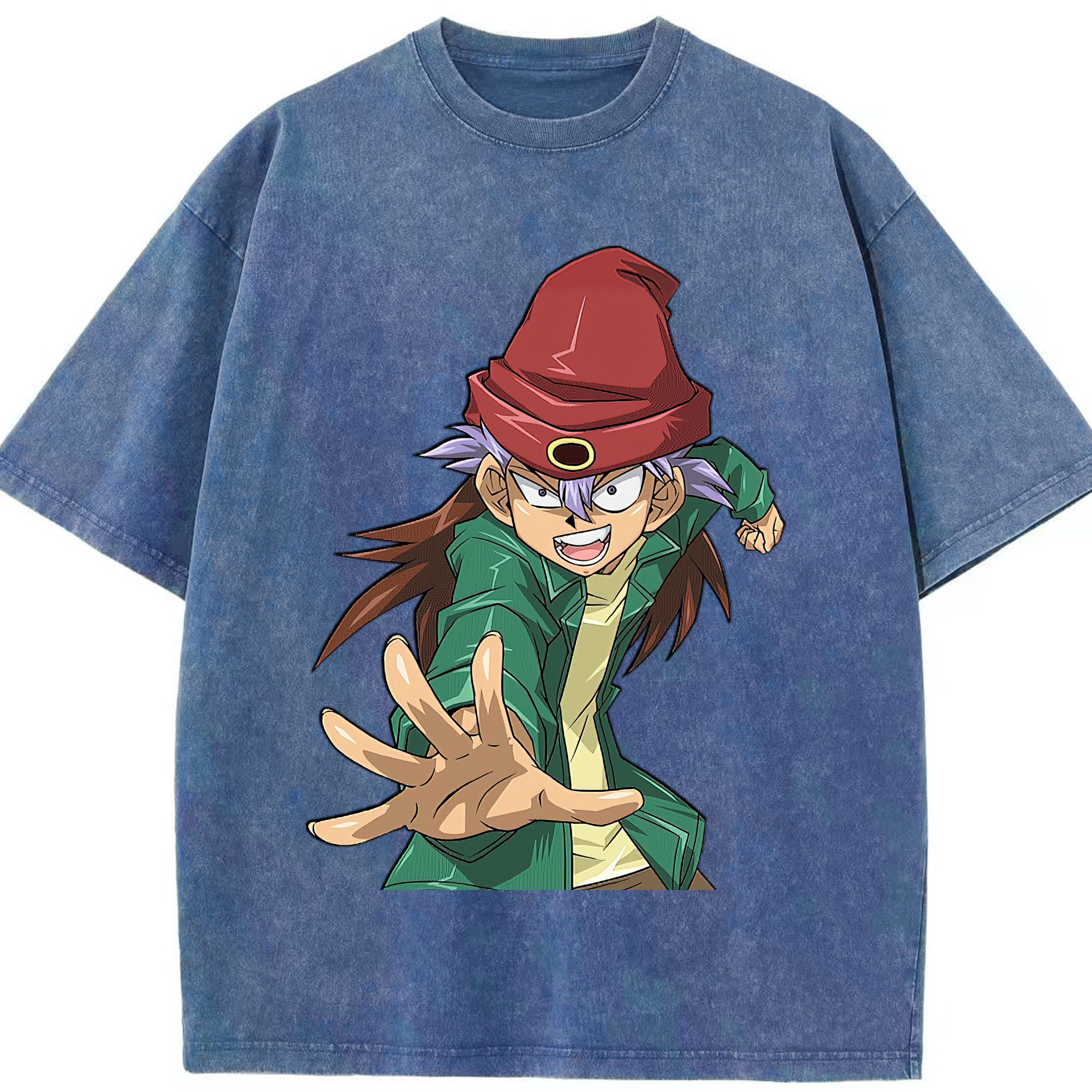 （画像用） 遊☆戯☆王 Yu-Gi-Oh! 綿100% ヴィンテージ風 半袖Tシャツ（フロントプリント）