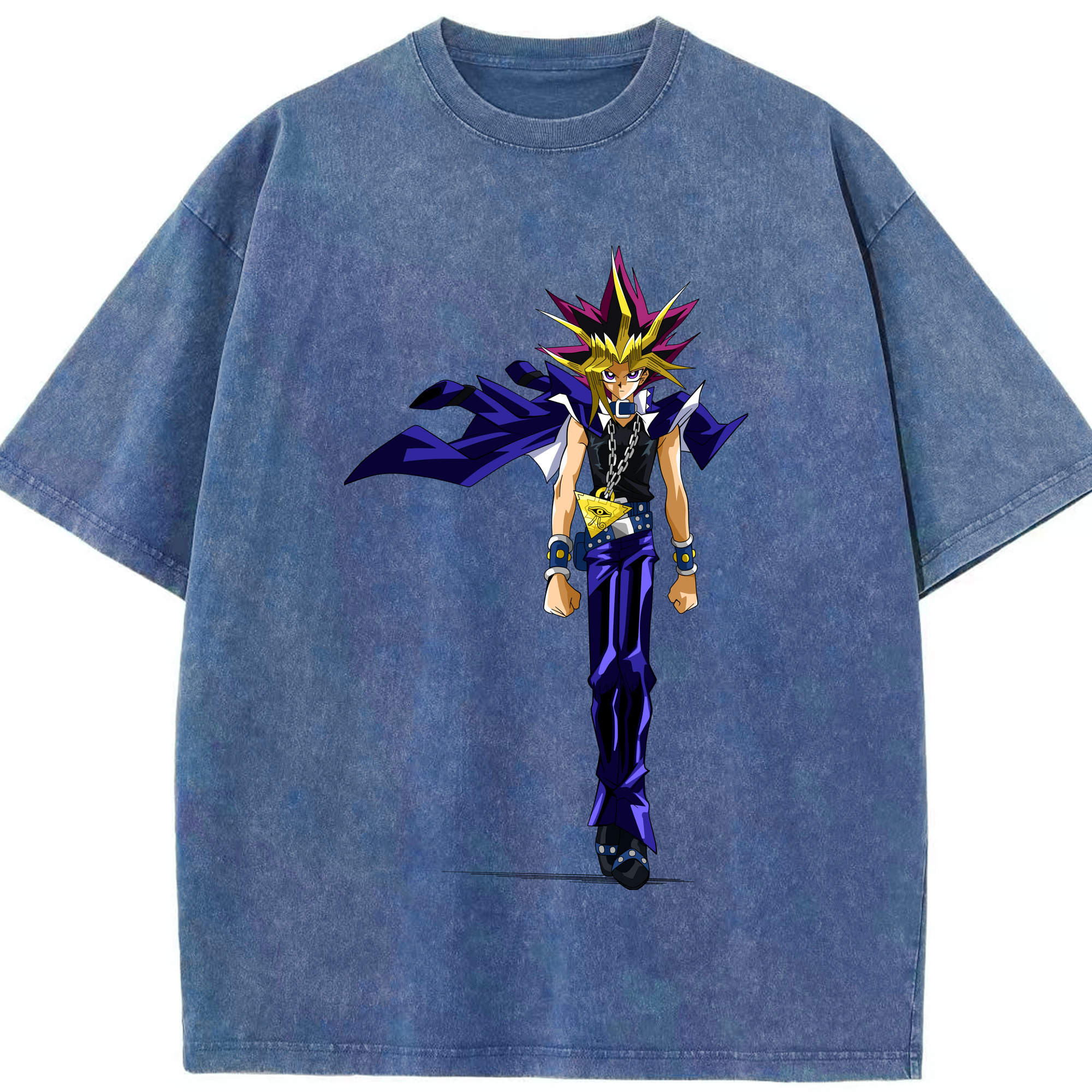 （画像用） 遊☆戯☆王 Yu-Gi-Oh! 綿100% ヴィンテージ風 半袖Tシャツ（フロントプリント）