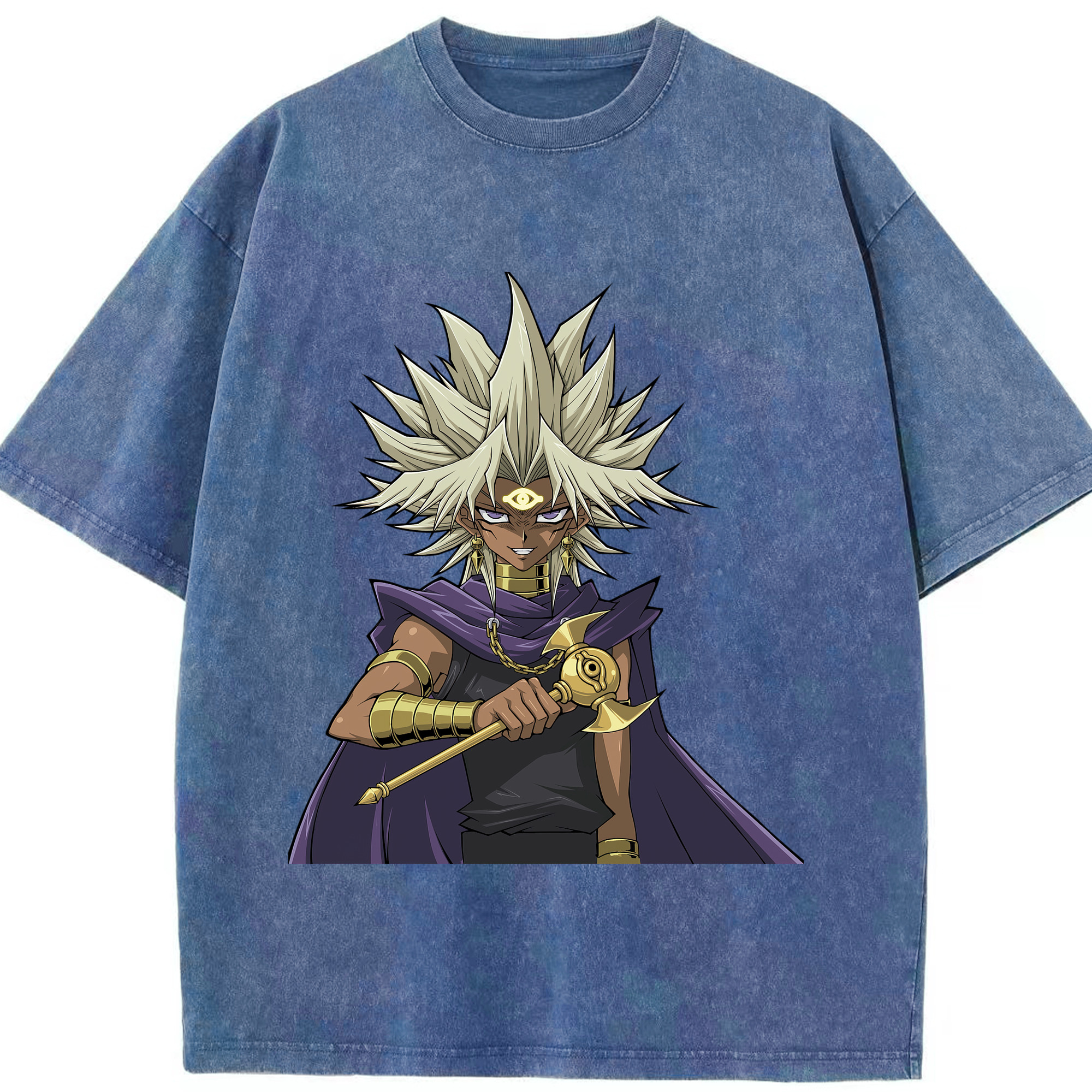 （画像用） 遊☆戯☆王 Yu-Gi-Oh! 綿100% ヴィンテージ風 半袖Tシャツ（フロントプリント）