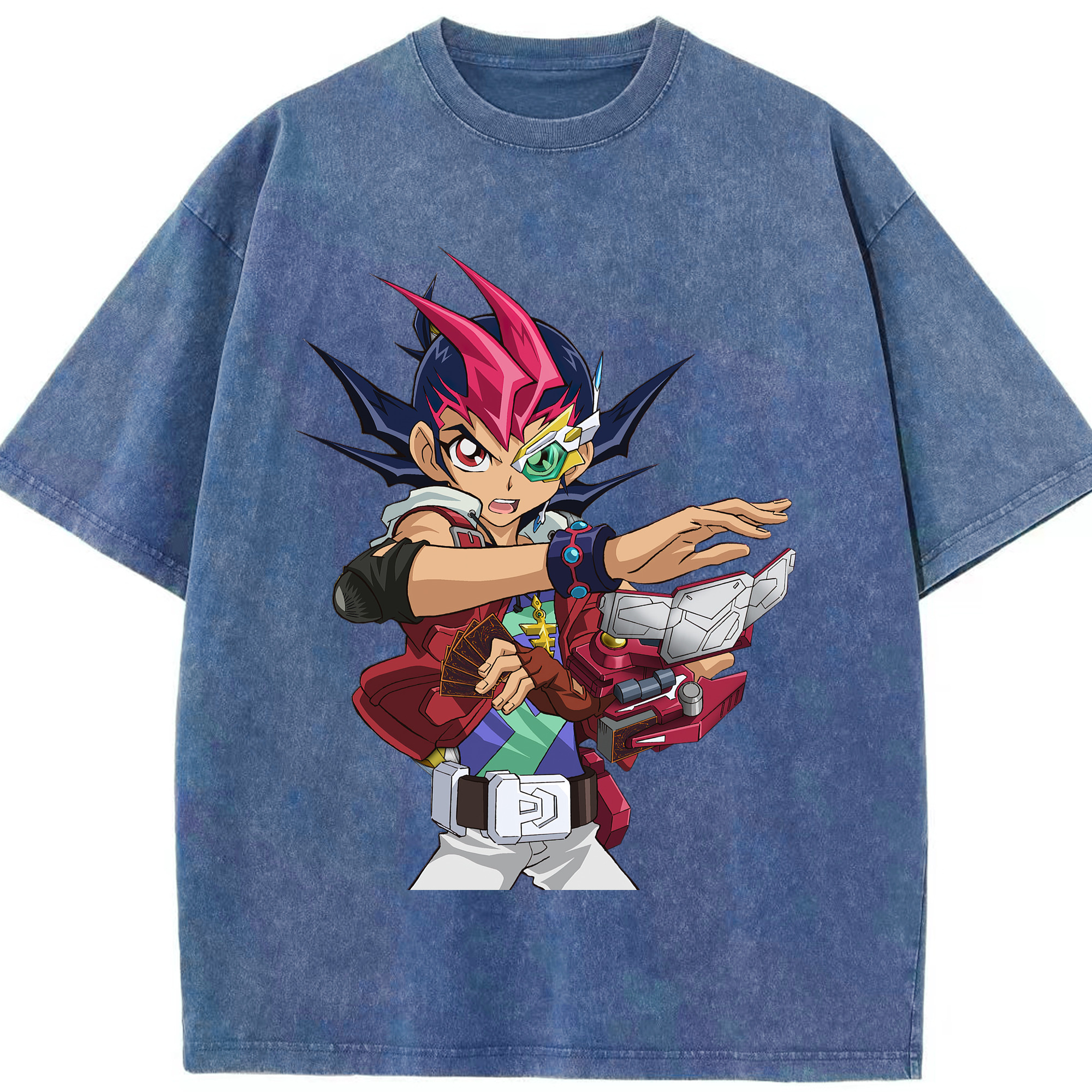 （画像用） 遊☆戯☆王 Yu-Gi-Oh! 綿100% ヴィンテージ風 半袖Tシャツ（フロントプリント）