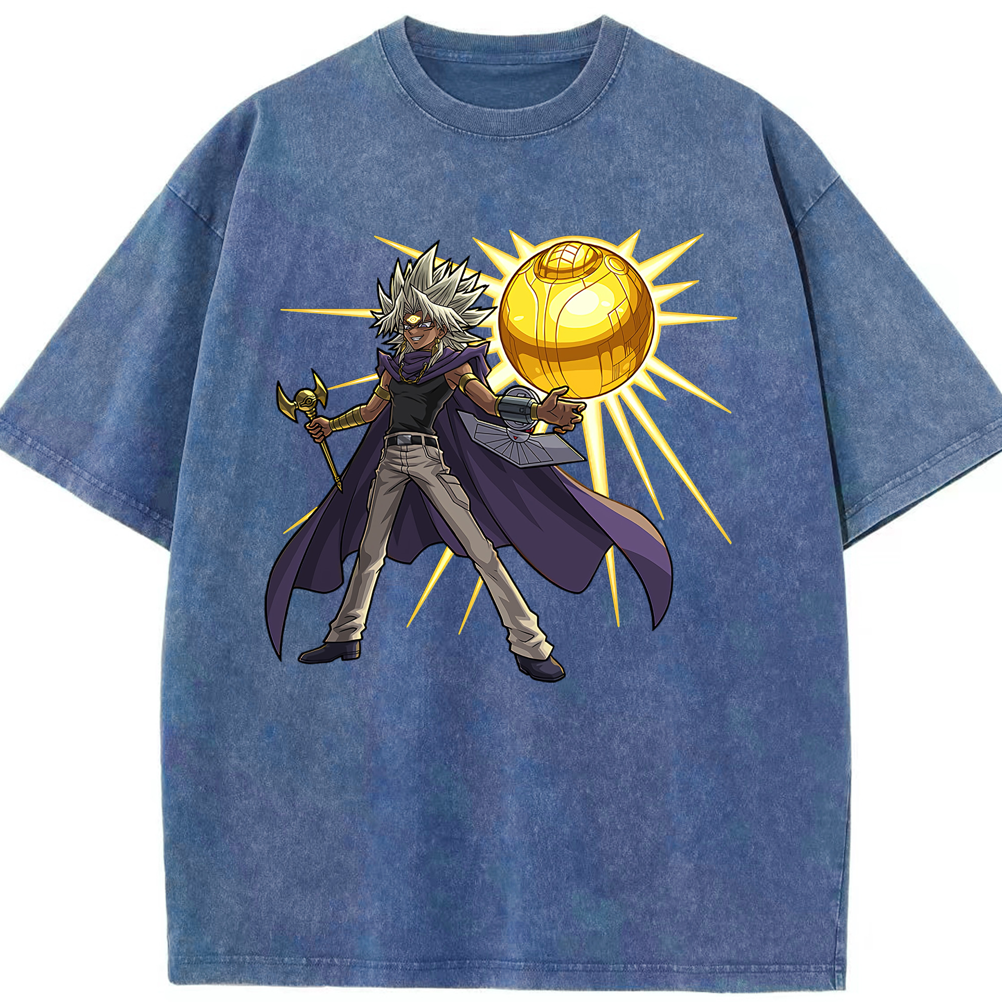 （画像用） 遊☆戯☆王 Yu-Gi-Oh! 綿100% ヴィンテージ風 半袖Tシャツ（フロントプリント）