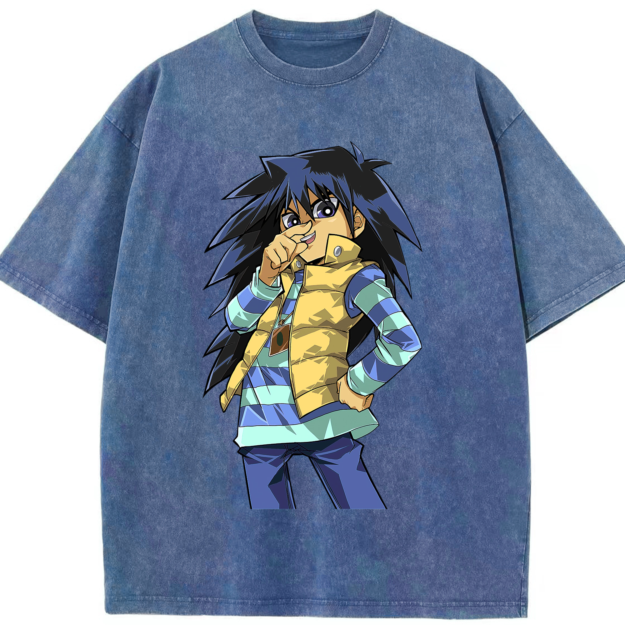 （画像用） 遊☆戯☆王 Yu-Gi-Oh! 綿100% ヴィンテージ風 半袖Tシャツ（フロントプリント）