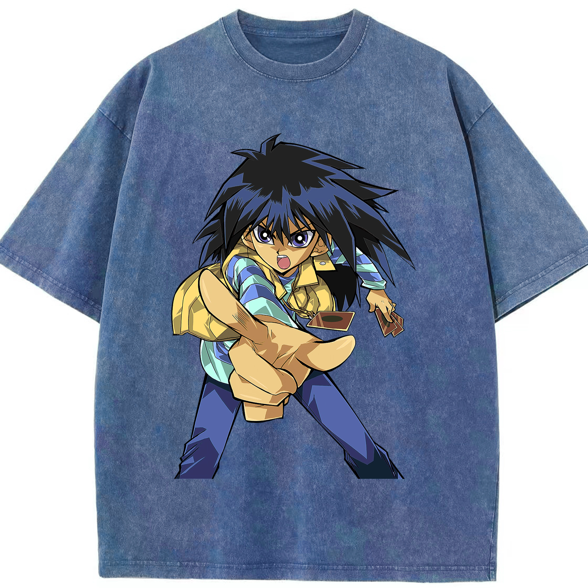 （画像用） 遊☆戯☆王 Yu-Gi-Oh! 綿100% ヴィンテージ風 半袖Tシャツ（フロントプリント）