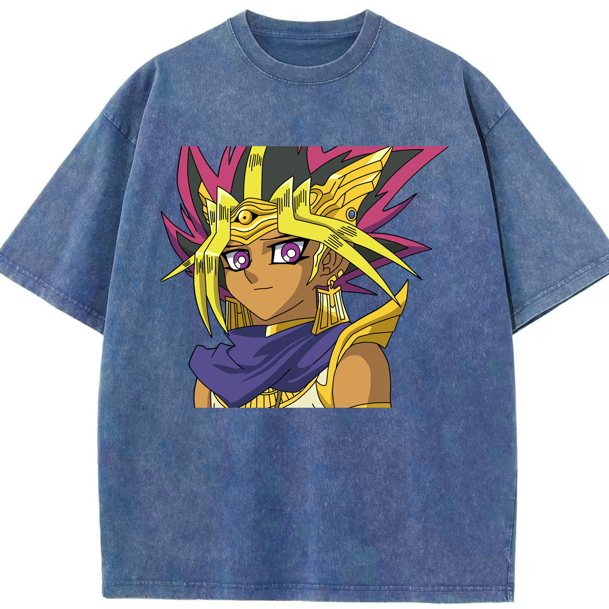 （画像用） 遊☆戯☆王 Yu-Gi-Oh! 綿100% ヴィンテージ風 半袖Tシャツ（フロントプリント）