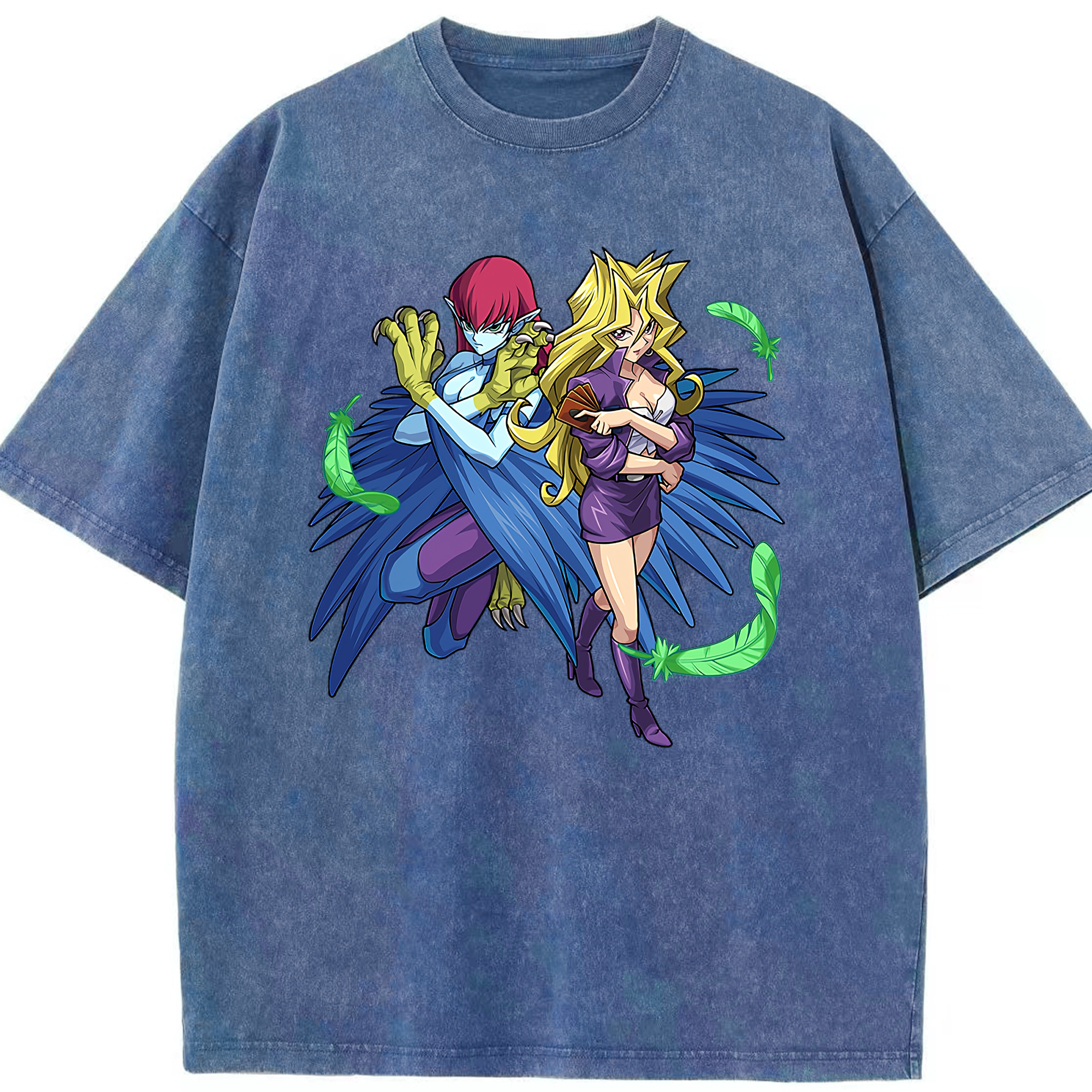 （画像用） 遊☆戯☆王 Yu-Gi-Oh! 綿100% ヴィンテージ風 半袖Tシャツ（フロントプリント）
