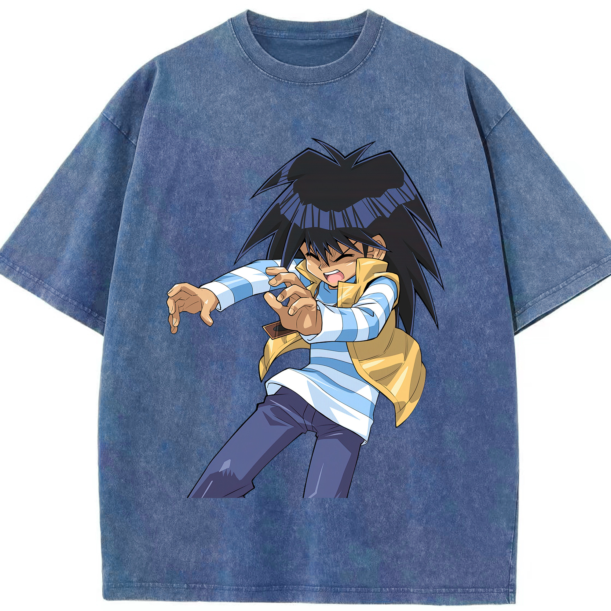 （画像用） 遊☆戯☆王 Yu-Gi-Oh! 綿100% ヴィンテージ風 半袖Tシャツ（フロントプリント）