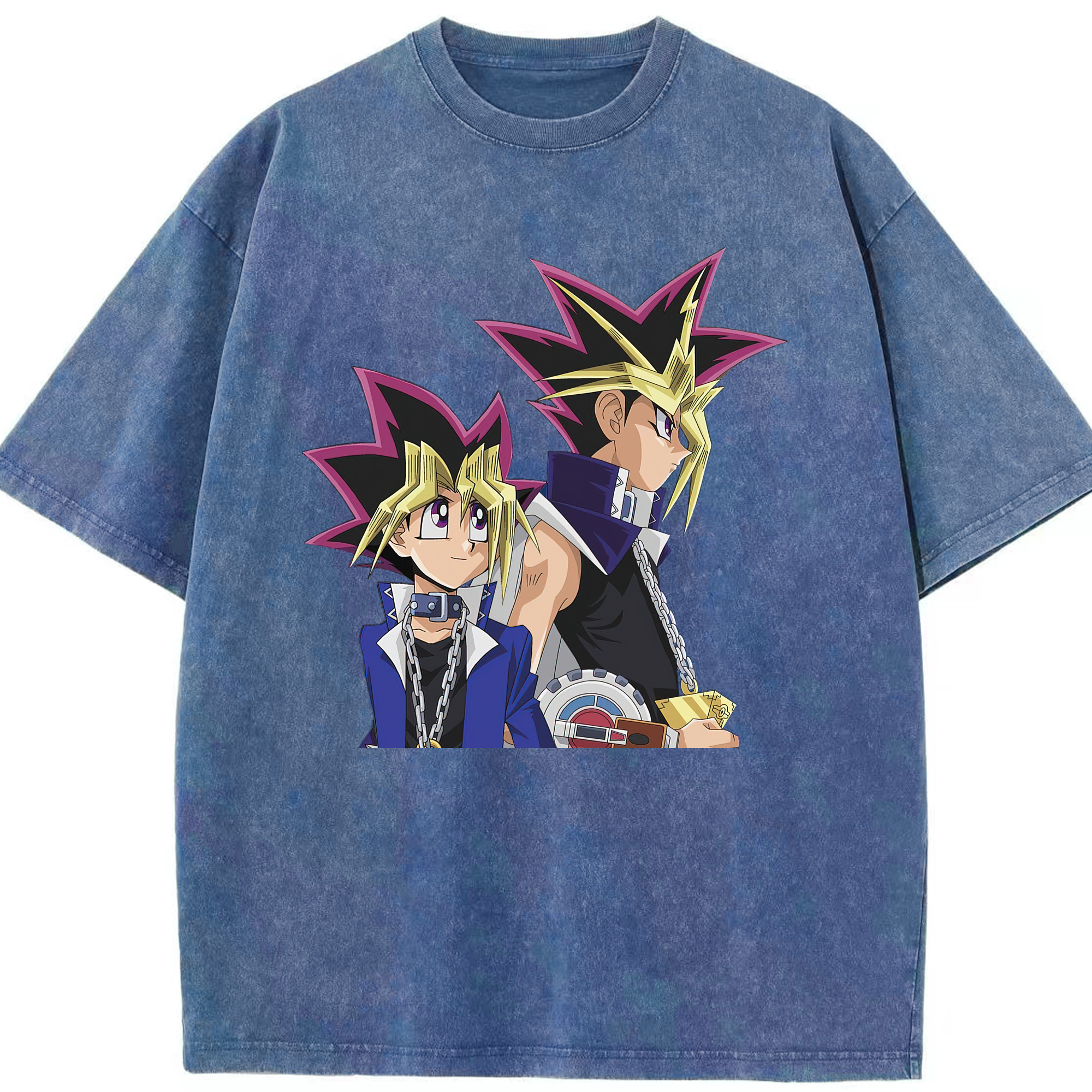 （画像用） 遊☆戯☆王 Yu-Gi-Oh! 綿100% ヴィンテージ風 半袖Tシャツ（フロントプリント）