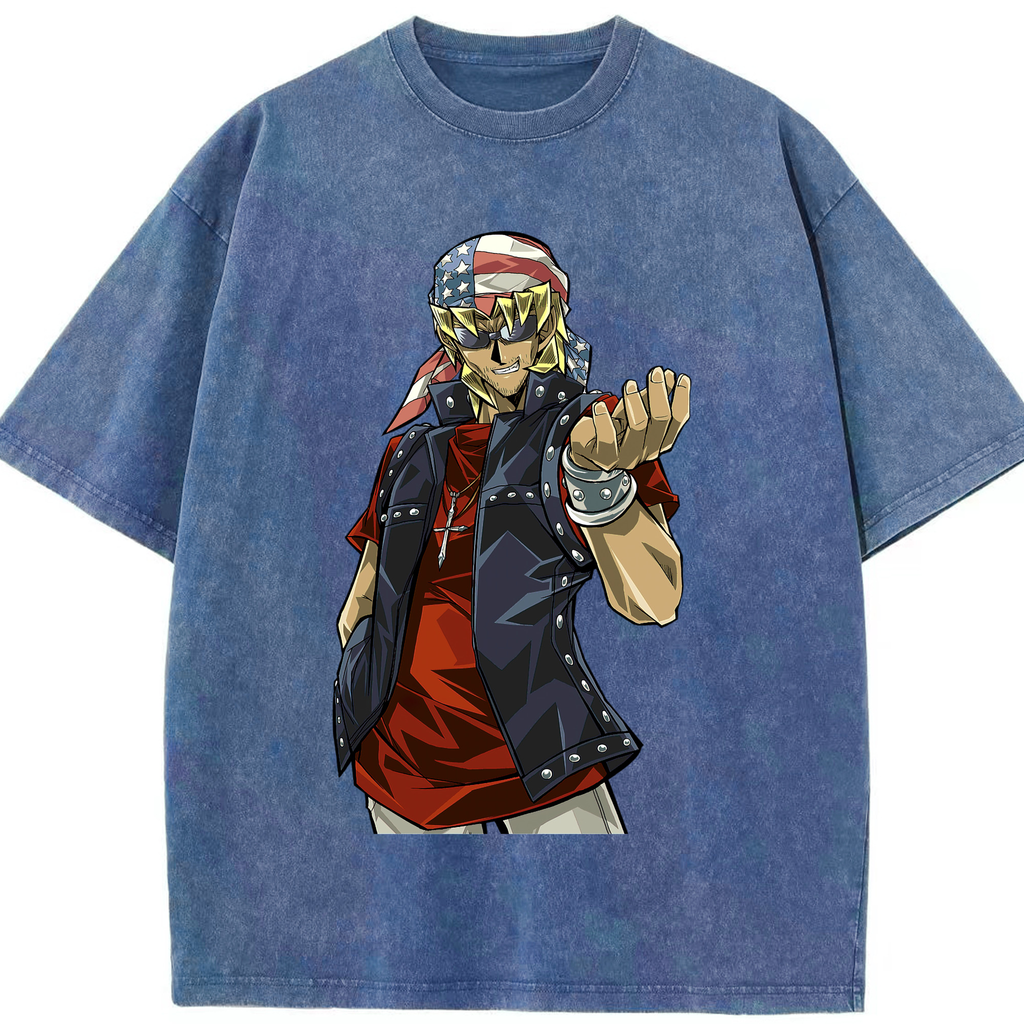 （画像用） 遊☆戯☆王 Yu-Gi-Oh! 綿100% ヴィンテージ風 半袖Tシャツ（フロントプリント）