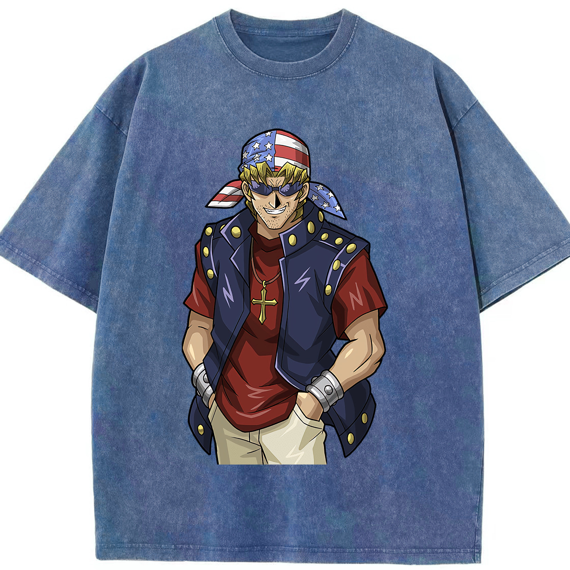 （画像用） 遊☆戯☆王 Yu-Gi-Oh! 綿100% ヴィンテージ風 半袖Tシャツ（フロントプリント）