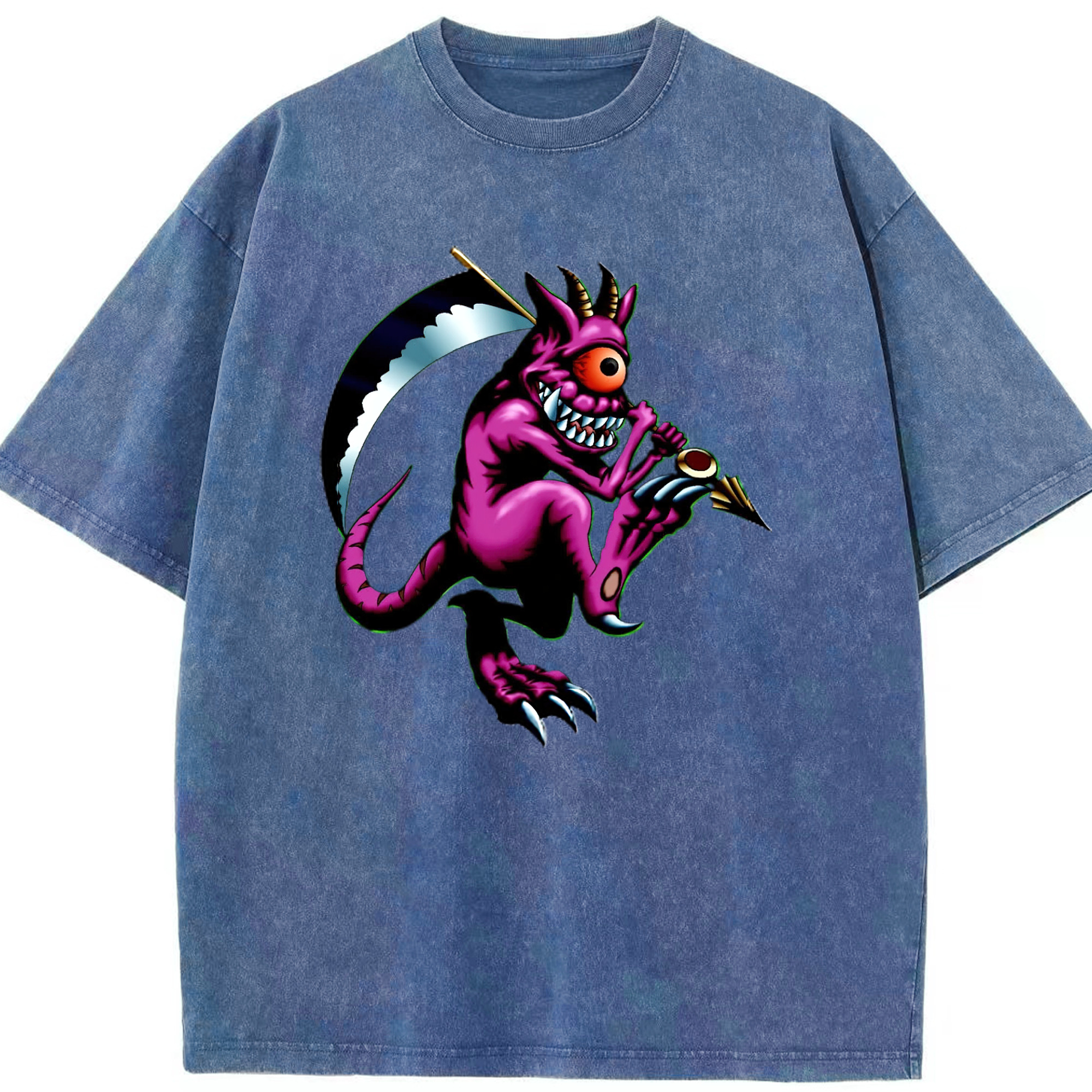 （画像用） 遊☆戯☆王 Yu-Gi-Oh! 綿100% ヴィンテージ風 半袖Tシャツ（フロントプリント）