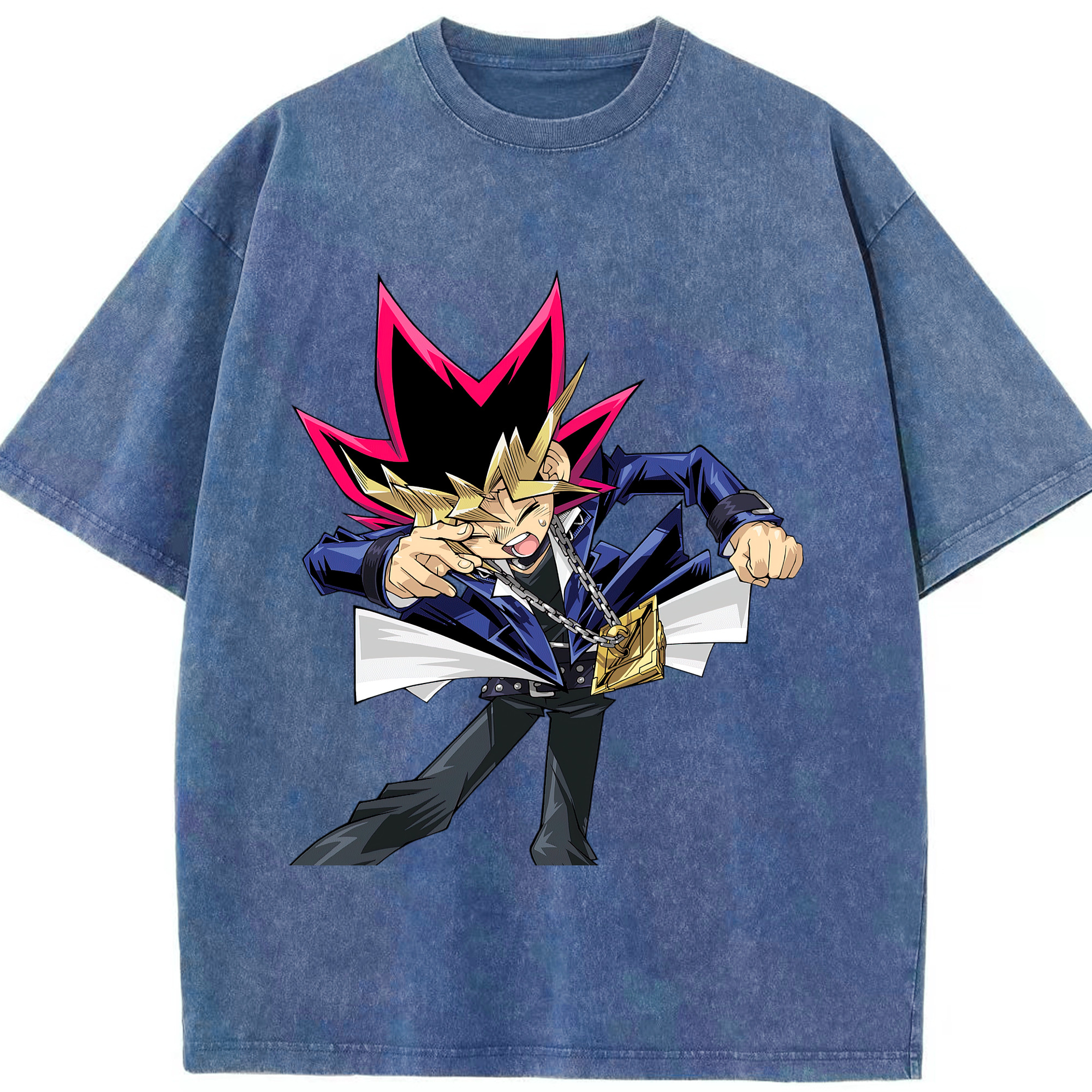 （画像用） 遊☆戯☆王 Yu-Gi-Oh! 綿100% ヴィンテージ風 半袖Tシャツ（フロントプリント）