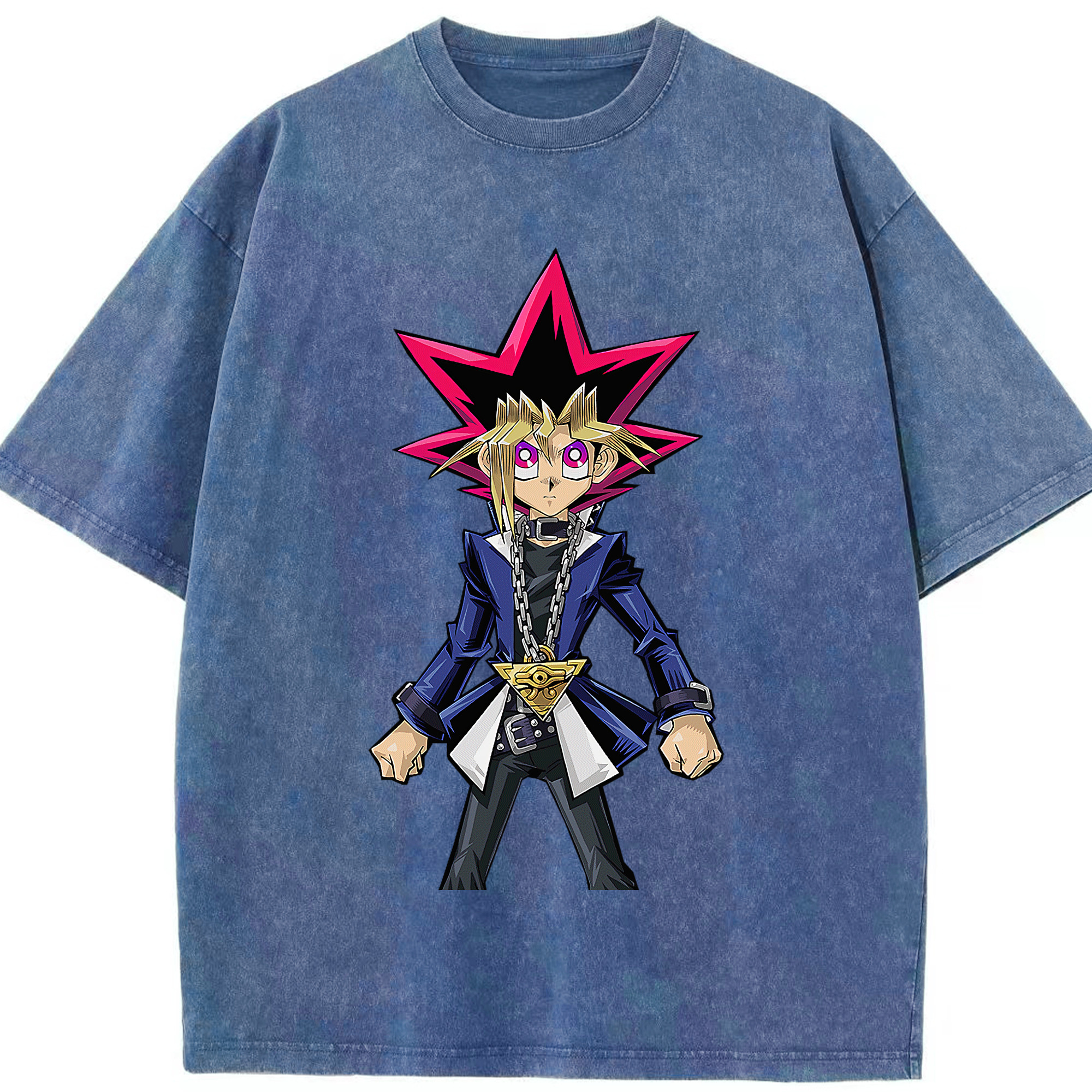 （画像用） 遊☆戯☆王 Yu-Gi-Oh! 綿100% ヴィンテージ風 半袖Tシャツ（フロントプリント）
